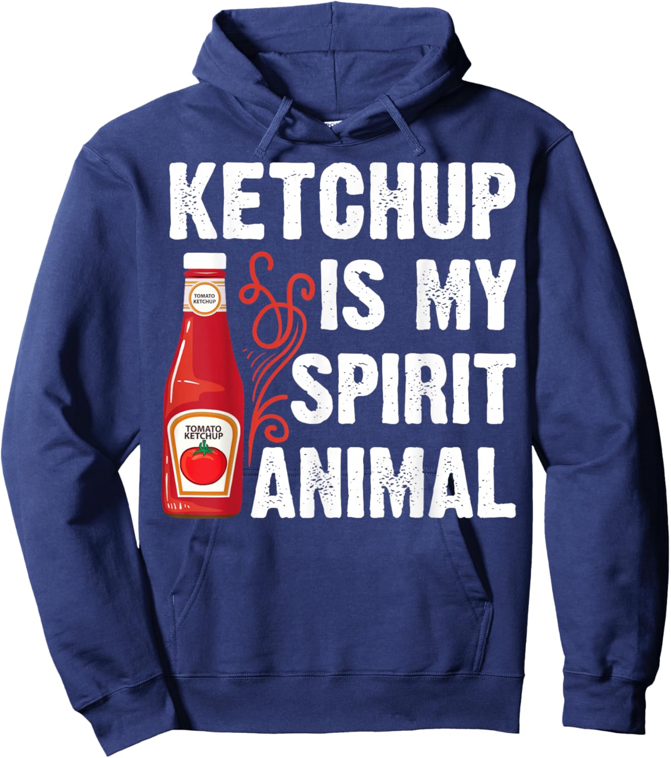 Funny Ketchup Art Women Kids Catsup Ketchup Lover Hoodie - Hoodie | Navy