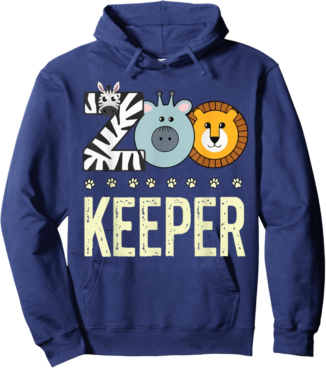 Zookeeper Costume Adult Men Zoo Animal Safari Zoo Keeper Hoodie - Hoodie | Navy