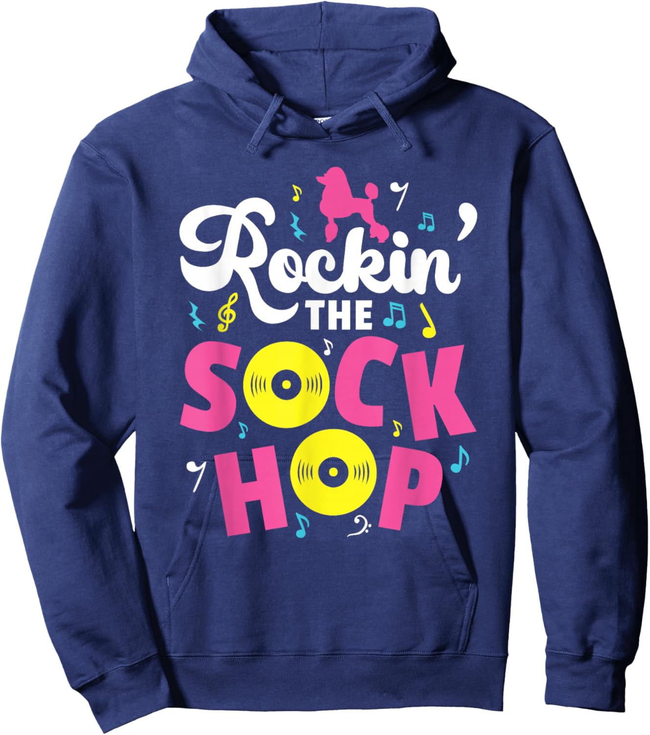 Rockin The Sock Hop Dance Rock N Roll 50s Hoodie - Hoodie | Navy