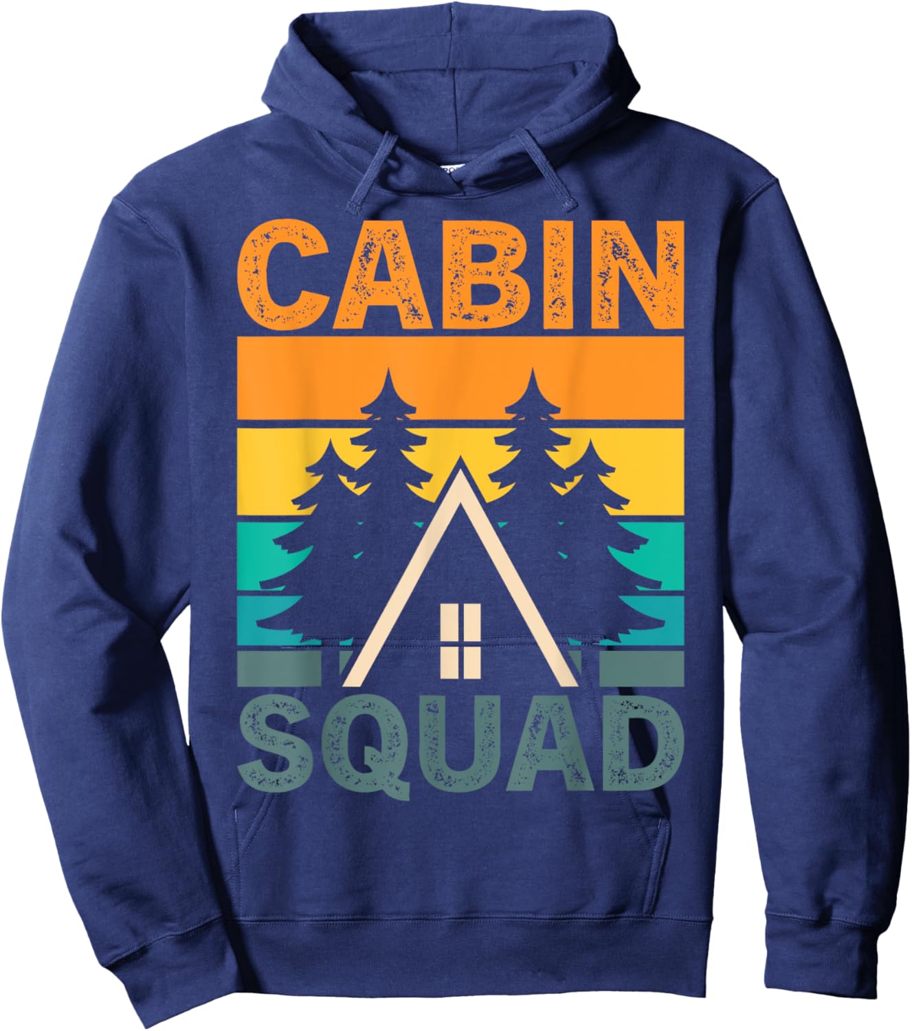 Retro Cabin Lover Cabin Squad Hoodie - Hoodie | Navy