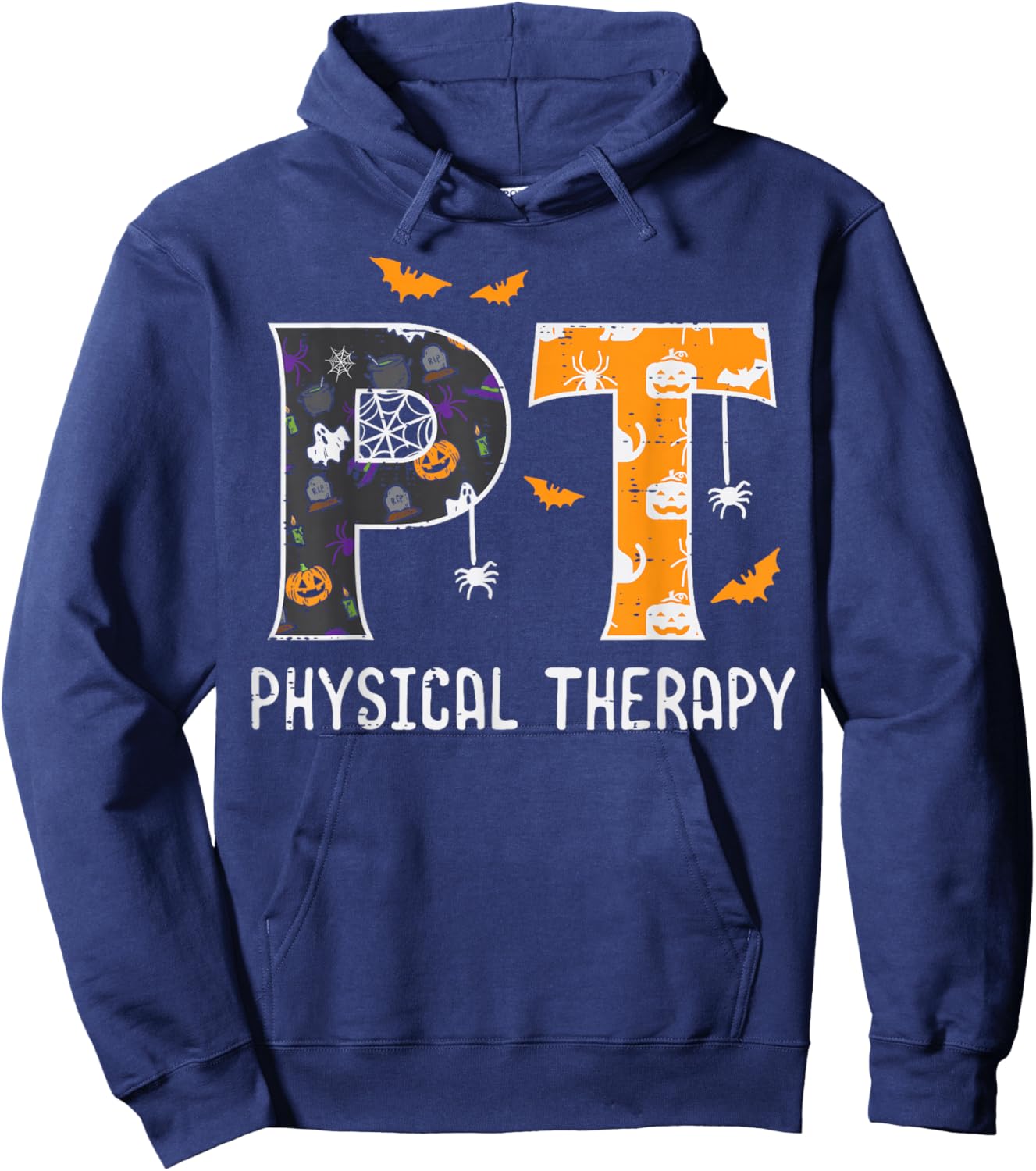 Halloween PT Physical Therapy Therapist Costume Women Men Hoodie - Hoodie | Navy