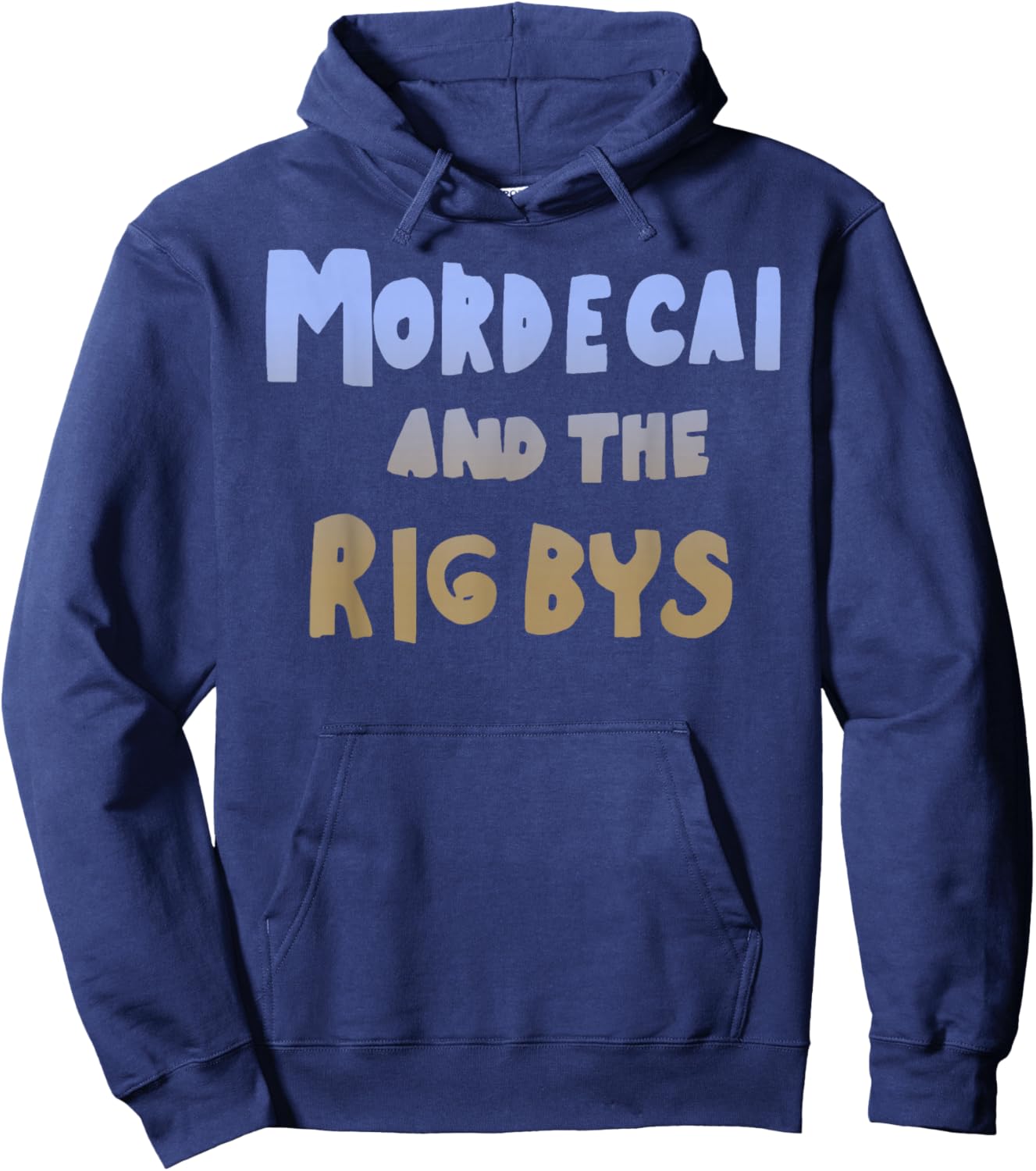Mordecai and the Rigbys Ringer Y2k Retro Hoodie - Hoodie | Navy