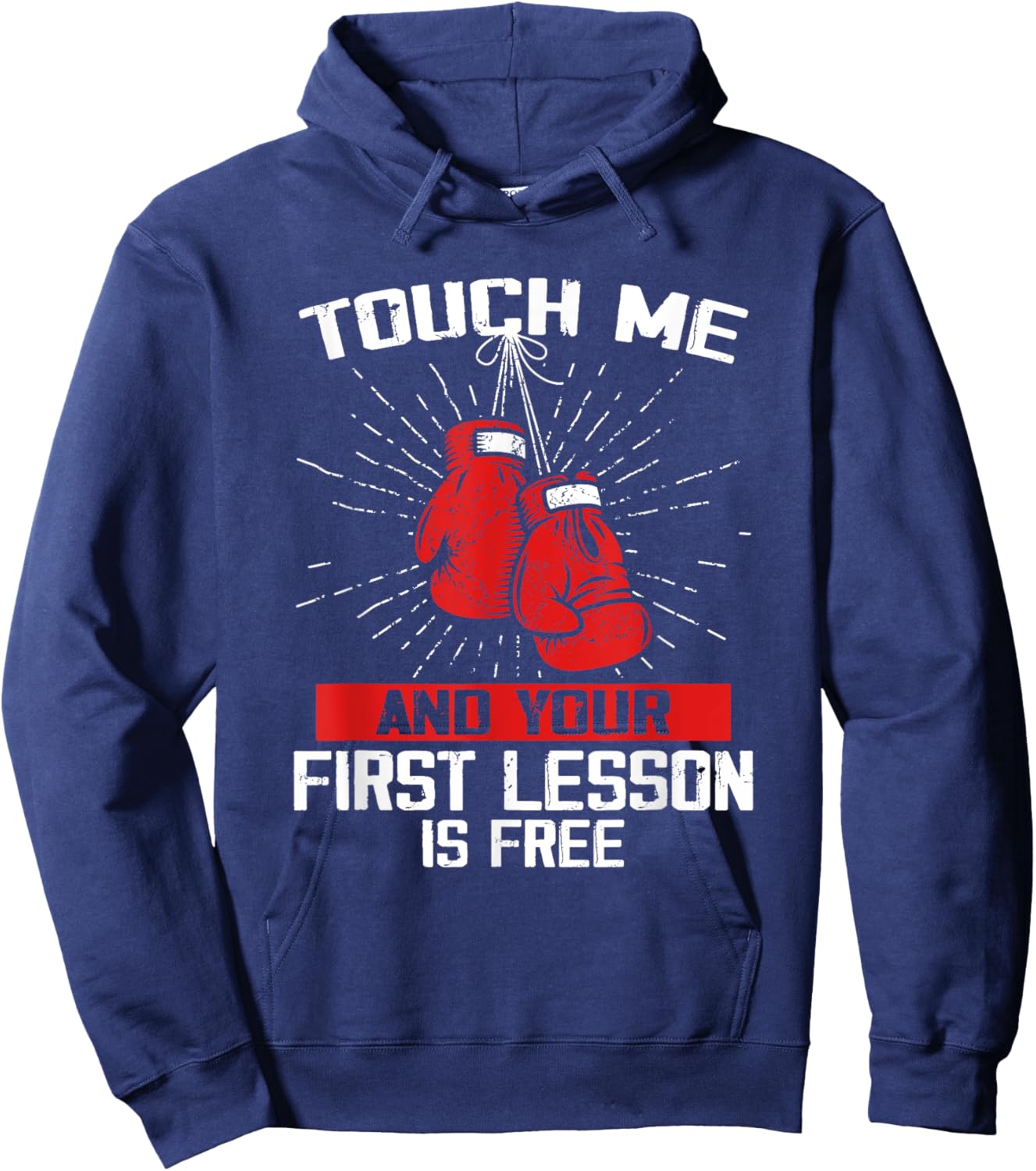 Kick boxer Boxing Coach Funny Kick Boxing Lover Saying Hoodie - Hoodie | Navy