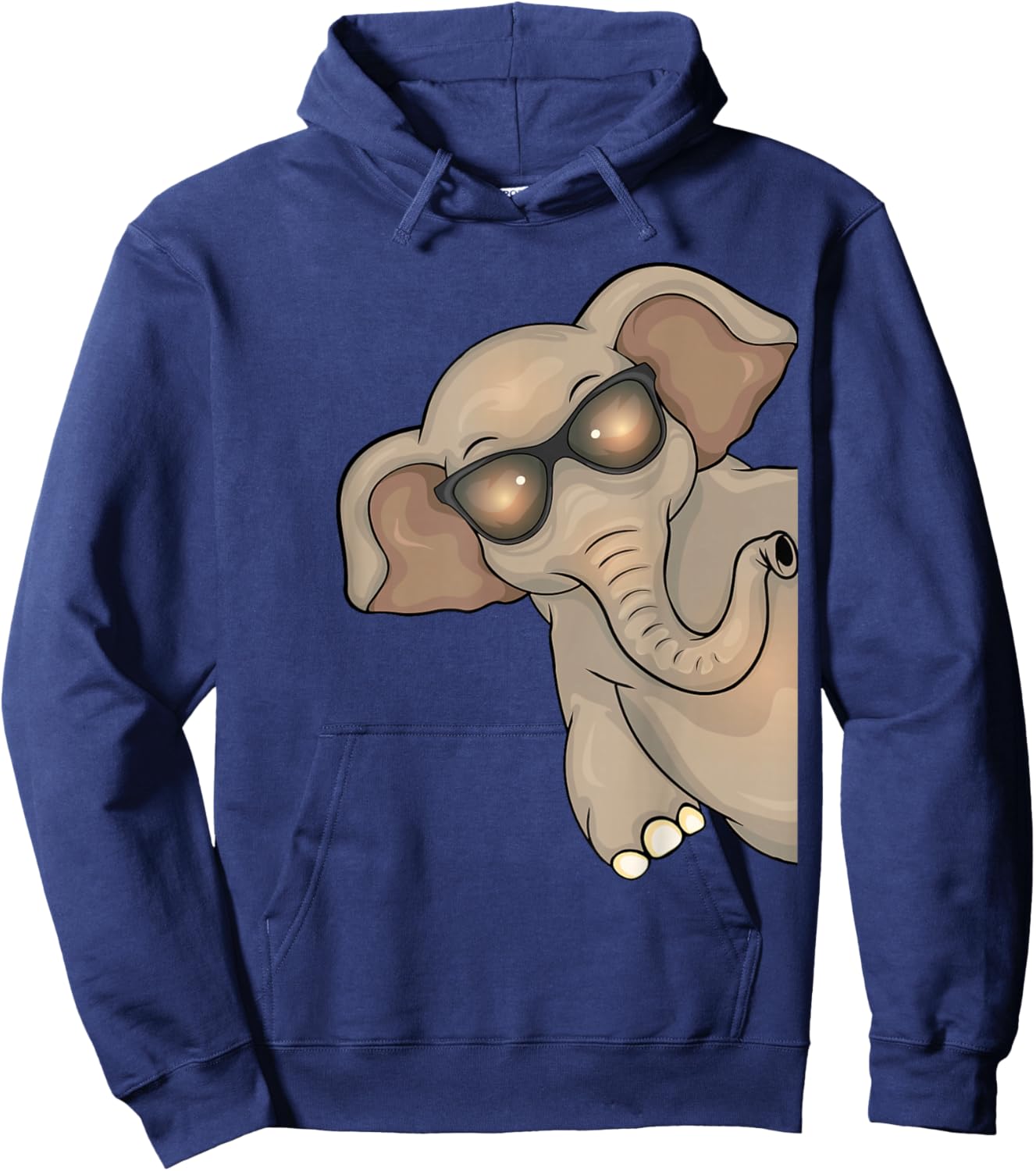 Cool Elephant with Sunglasses Kids Elephant Lover Hoodie - Hoodie | Navy