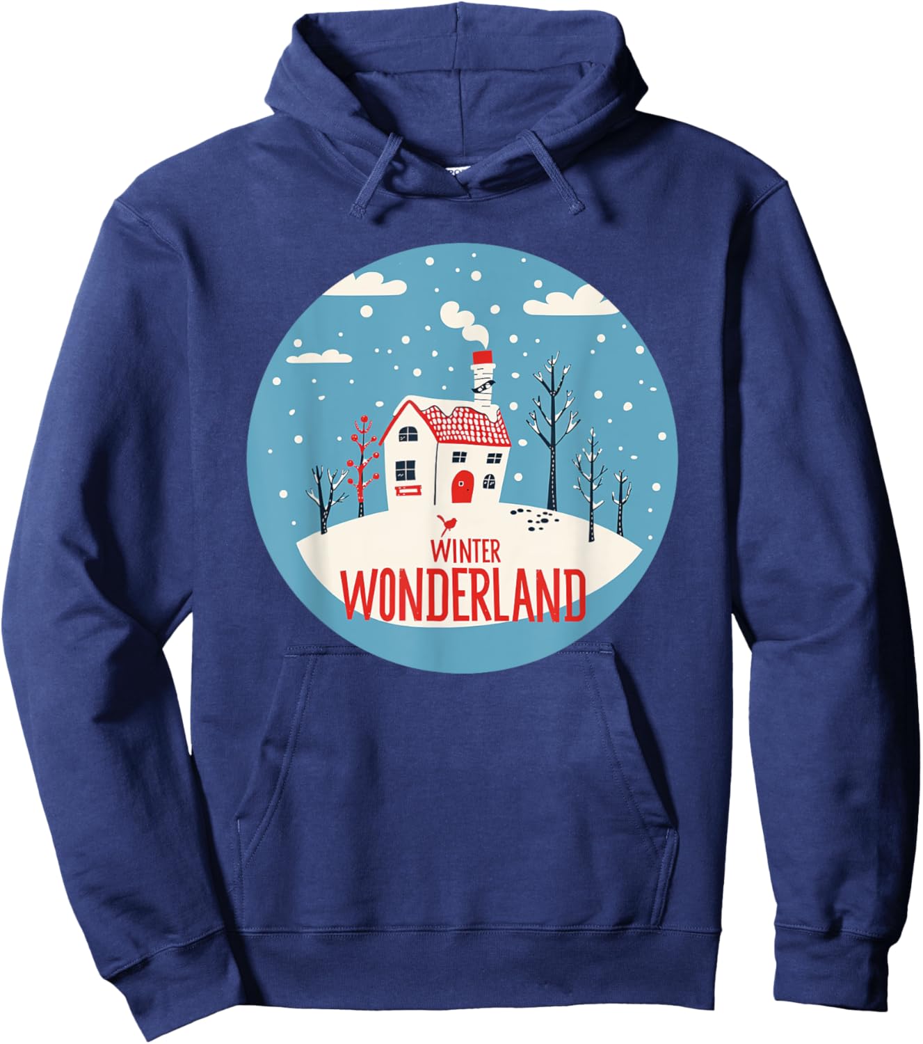 Winter Wonderland Emblem for a Magical Wintry Season Hoodie - Hoodie | Navy