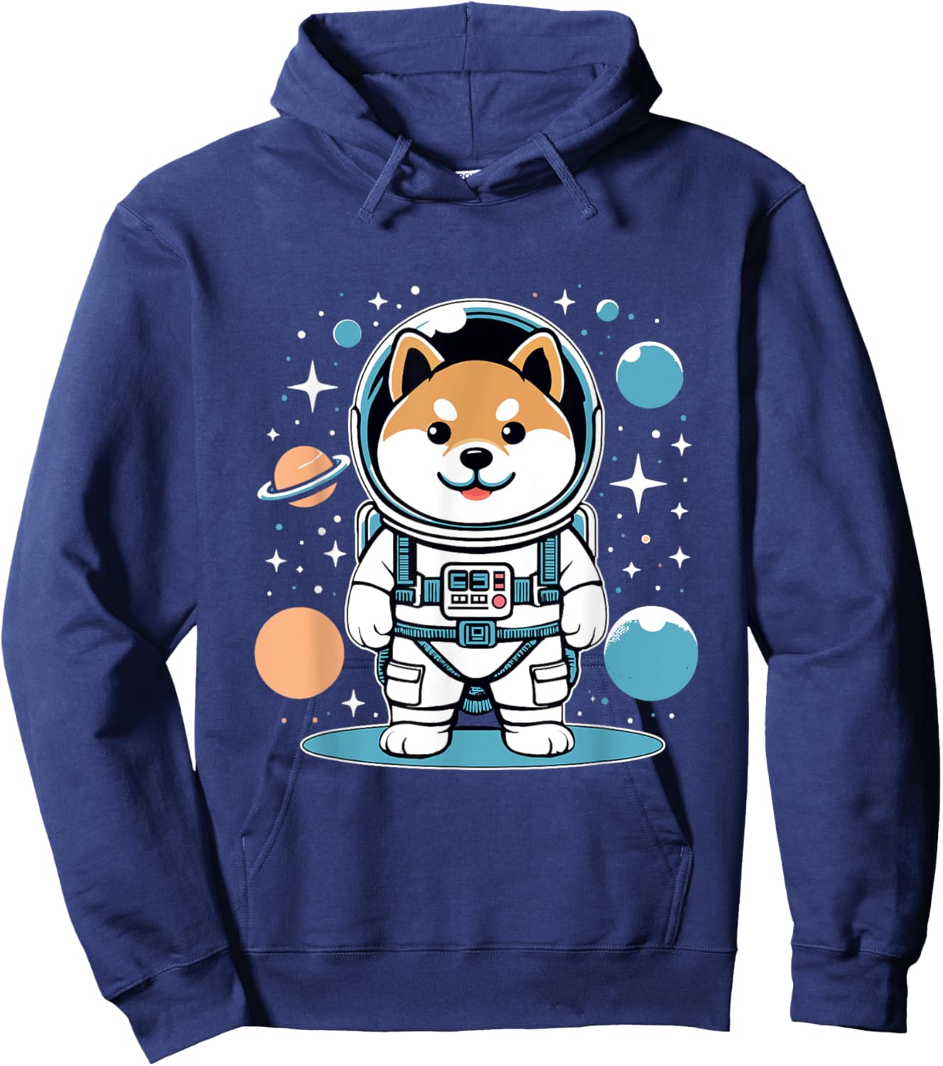 Shiba Inu Astronaut Costume Shirt Outer Space Galaxy Dog Hoodie - Hoodie | Navy