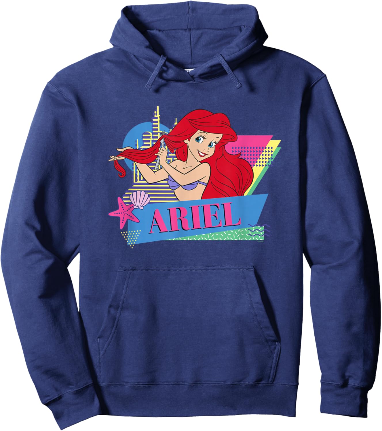 Disney The Little Mermaid Retro Couples Matching Ariel Hoodie - Hoodie | Navy