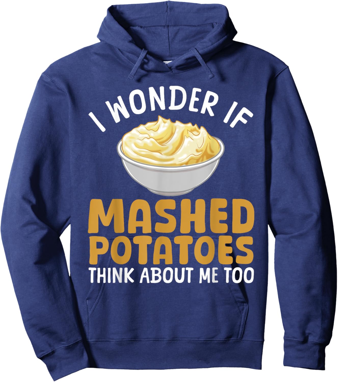 Mashed Potato Art Women Thanksgiving Mashed Potato Hoodie - Hoodie | Navy