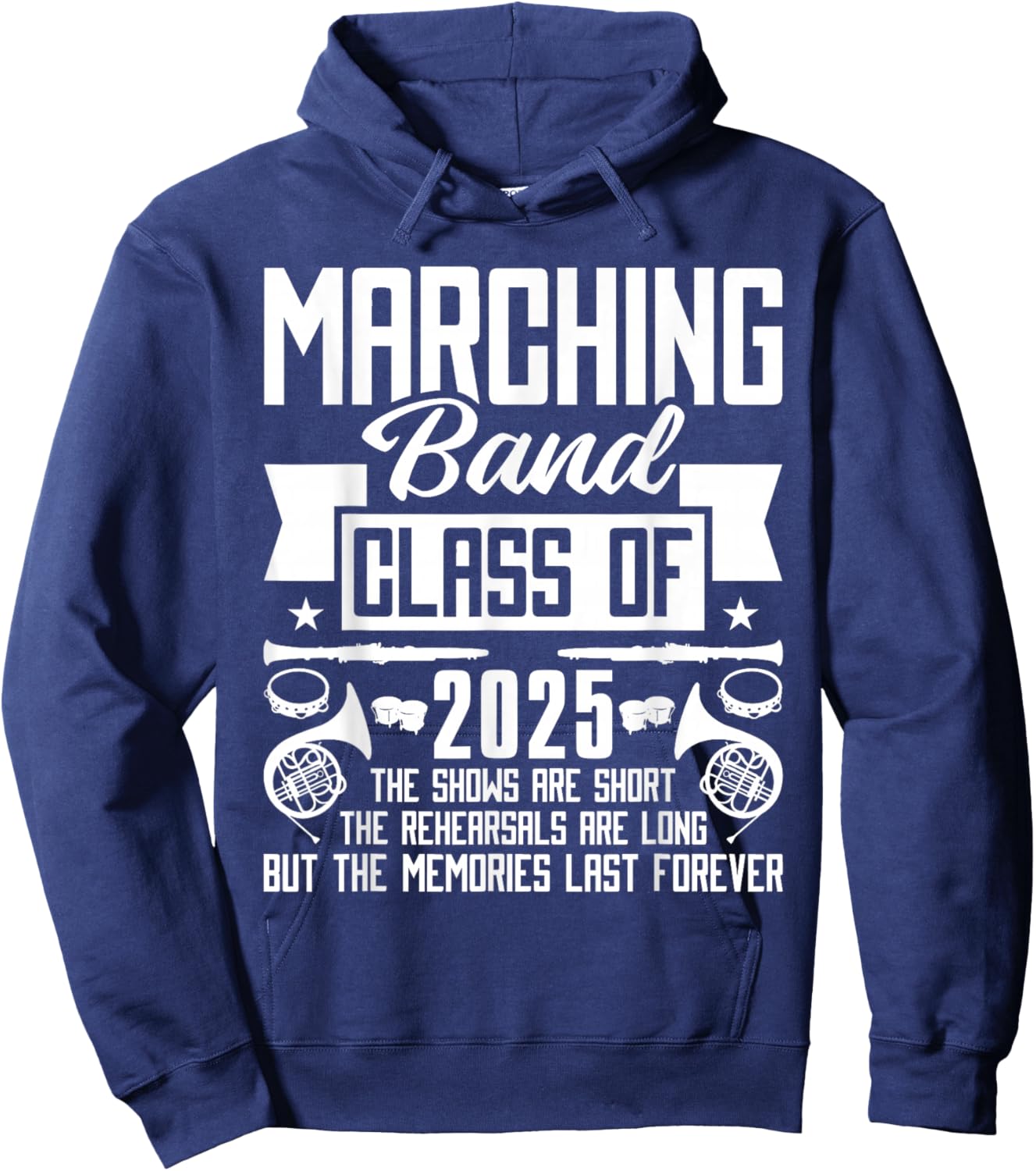 Class of 2025 Marching Band Senior 2025 Hoodie - Hoodie | Navy
