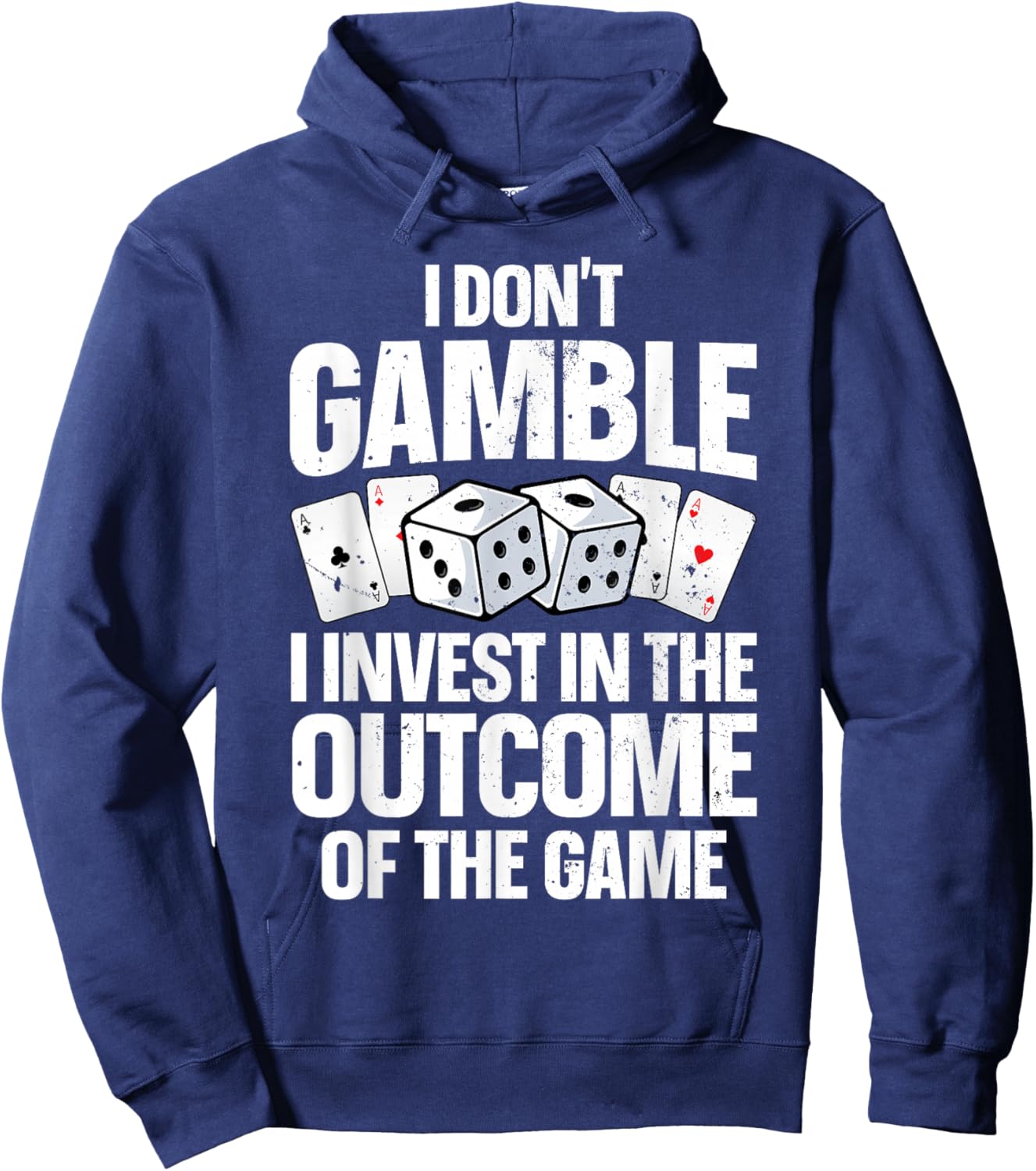 Funny Gambling Art Women Casino Poker Player Gambler Hoodie - Hoodie | Navy