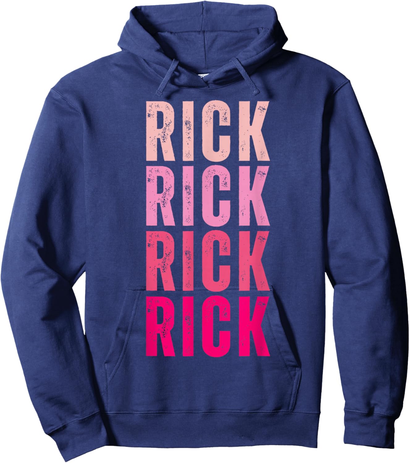 Personalized Name Rick I Love Rick Vintage Hoodie - Hoodie | Navy