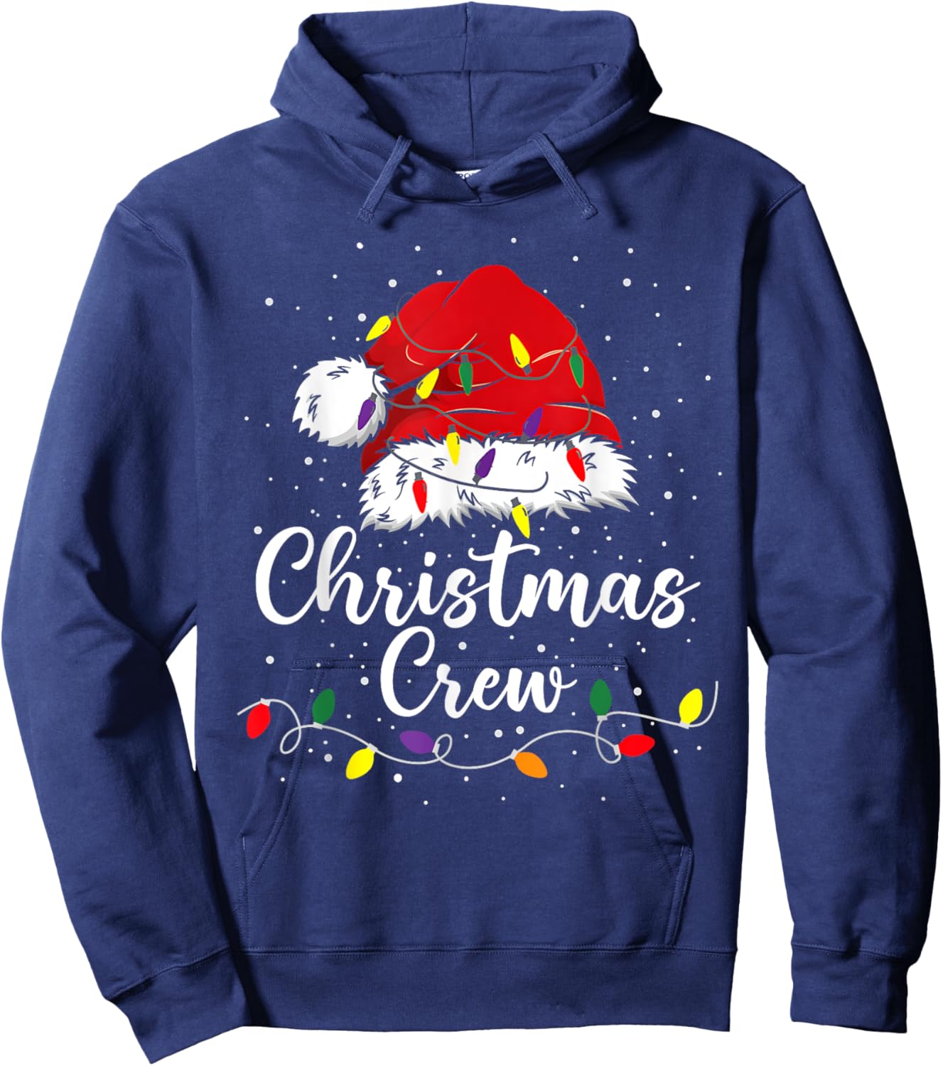 Christmas Crew Family Group Matching Christmas Pajama Party Hoodie - Hoodie | Navy