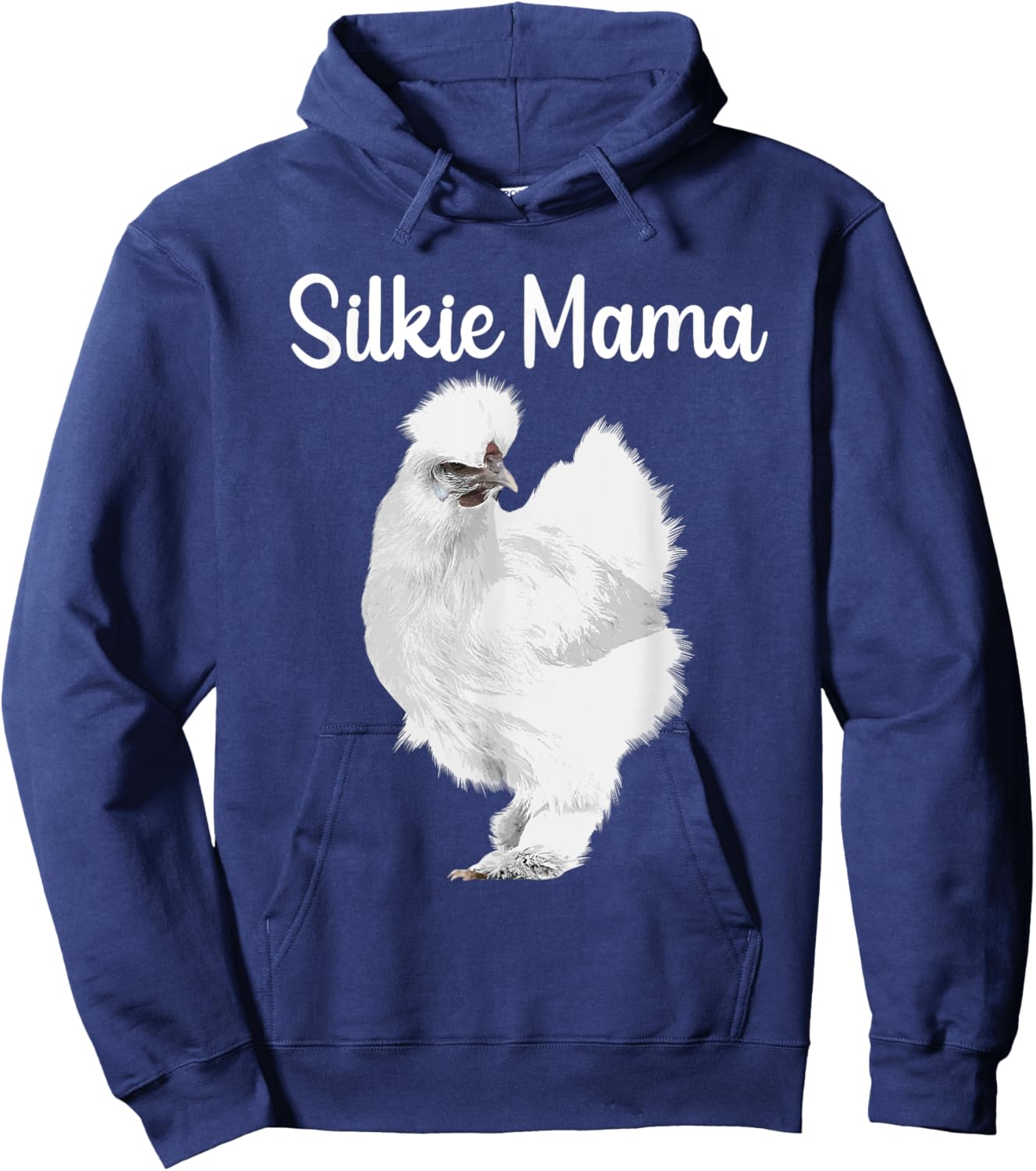 Funny Silkie Mama Design For Mom Women Silkie Chicken Lover Hoodie - Hoodie | Navy