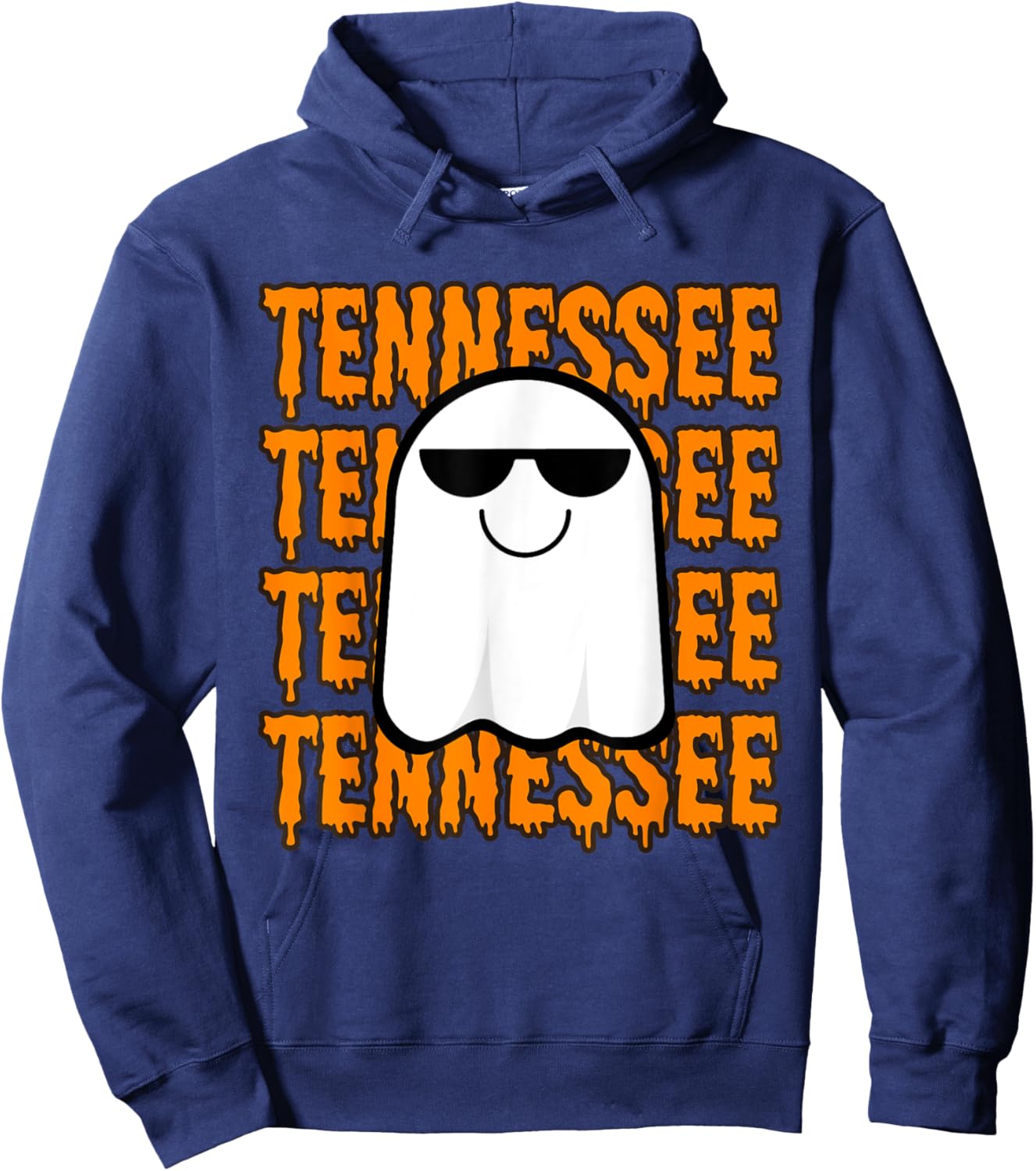 Tennessee Retro Happy Halloween Boo Orange Tennessee Hoodie - Hoodie | Navy