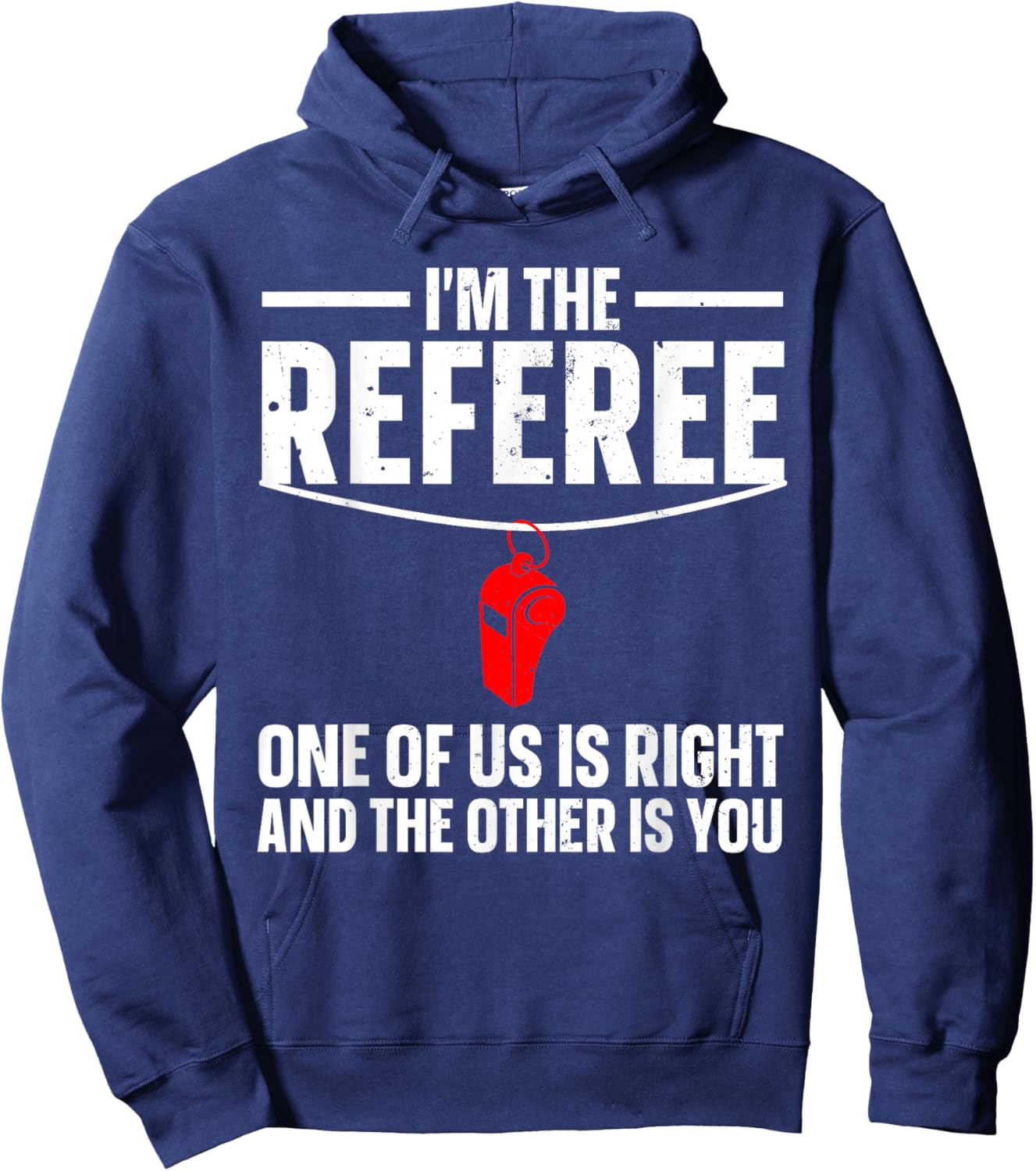 Funny Referee Design Women Sports Ref Gag Referee Hoodie - Hoodie | Navy