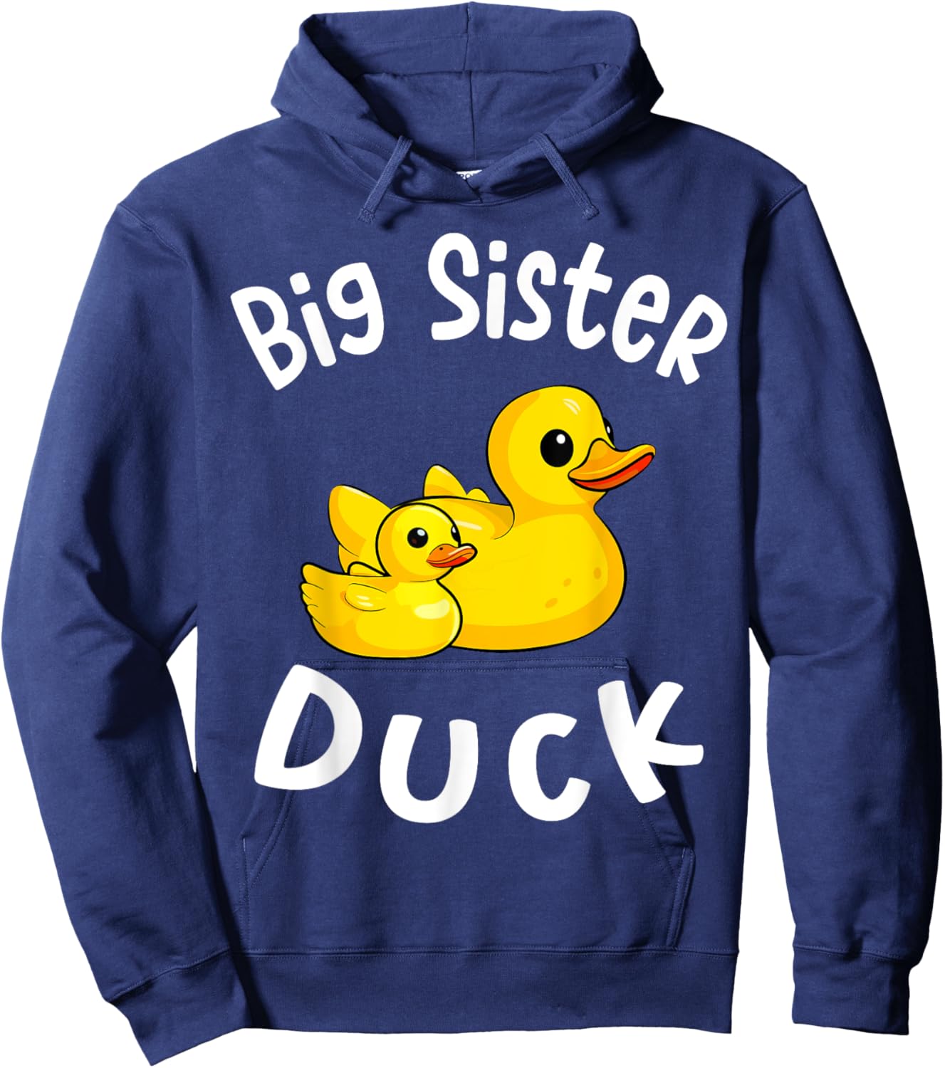 Big Sister Duck Birthday Rubber Duck Kids Family Matching Hoodie - Hoodie | Navy
