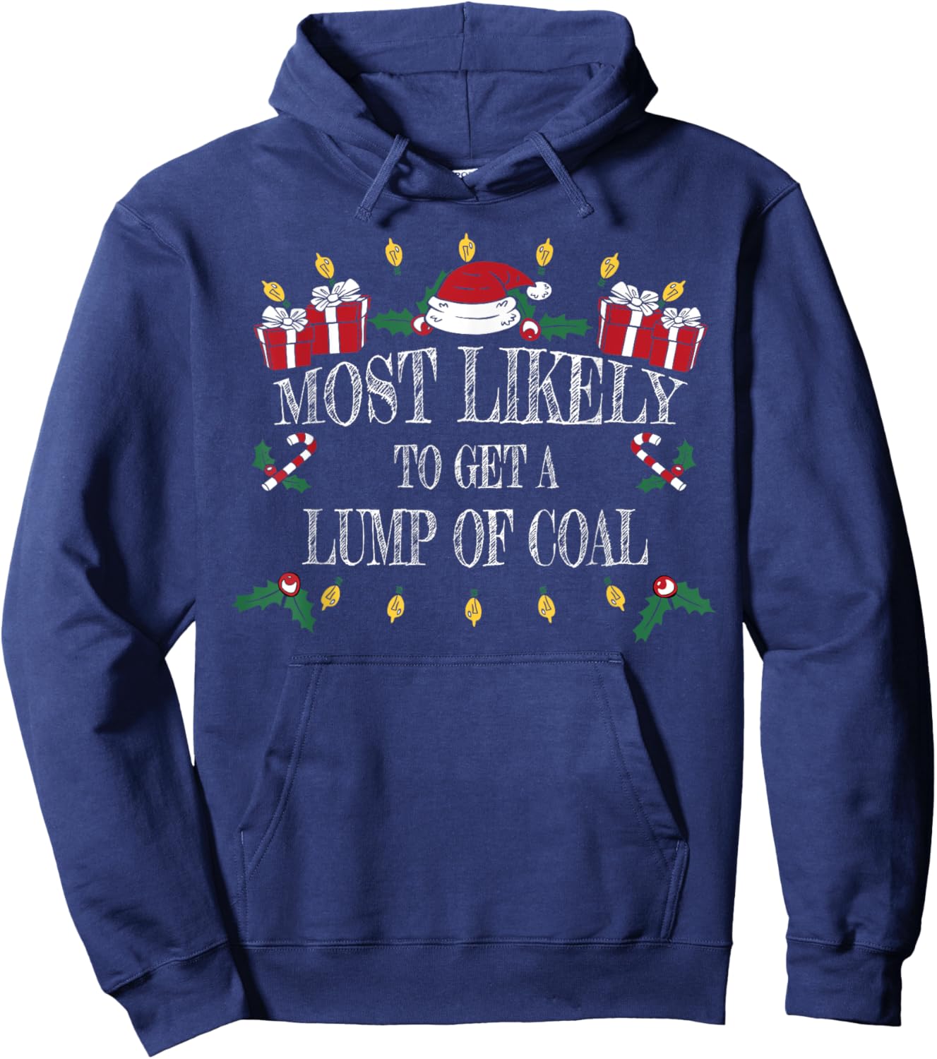 Most Likely To Get a Lump of Coal Christmas Hoodie - Hoodie | Navy