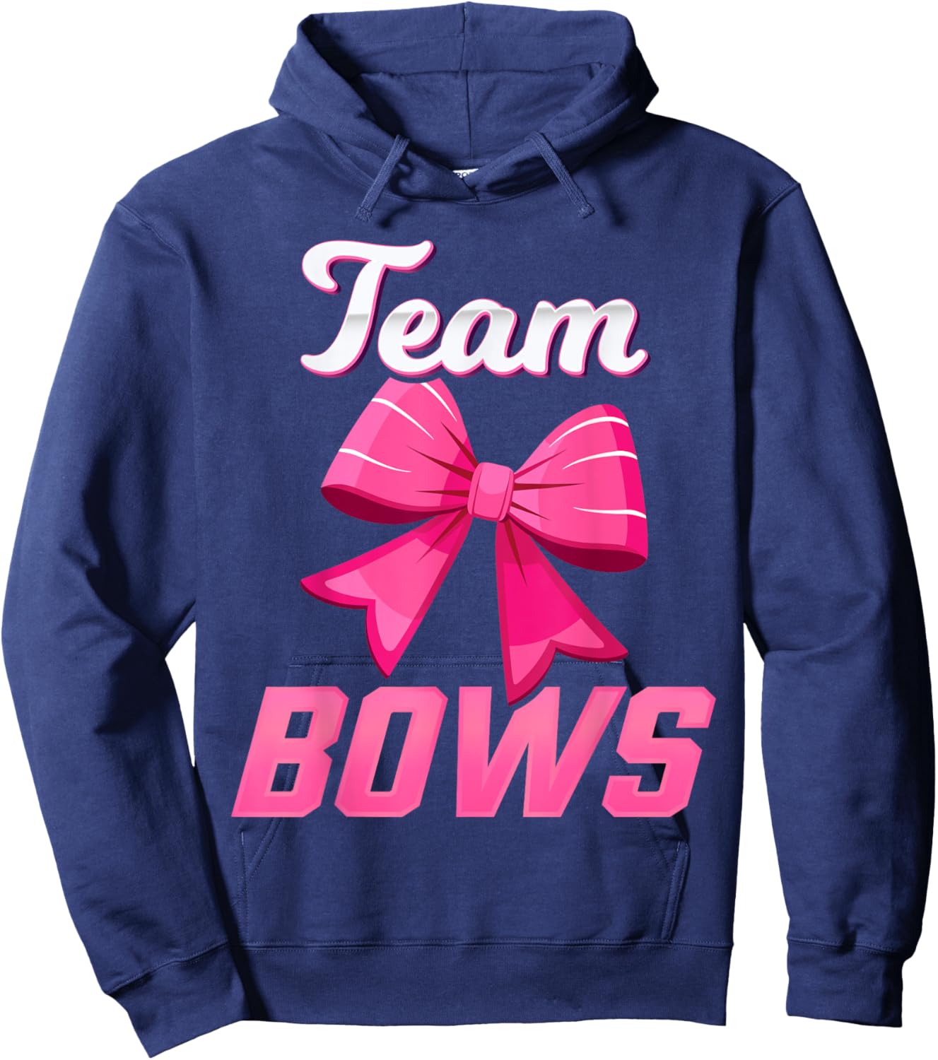 Burnouts Or Bows Team Girl Team Bows Gender Reveal Hoodie - Hoodie | Navy