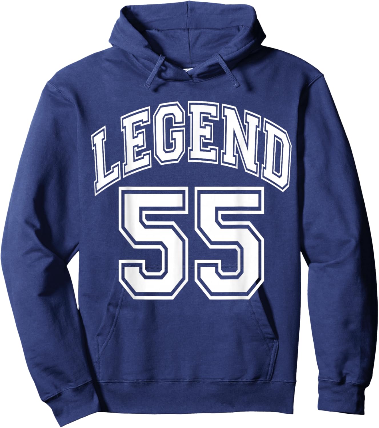 Legend 55 Years Old Number Team 55th Birthday Graphic Hoodie - Hoodie | Navy