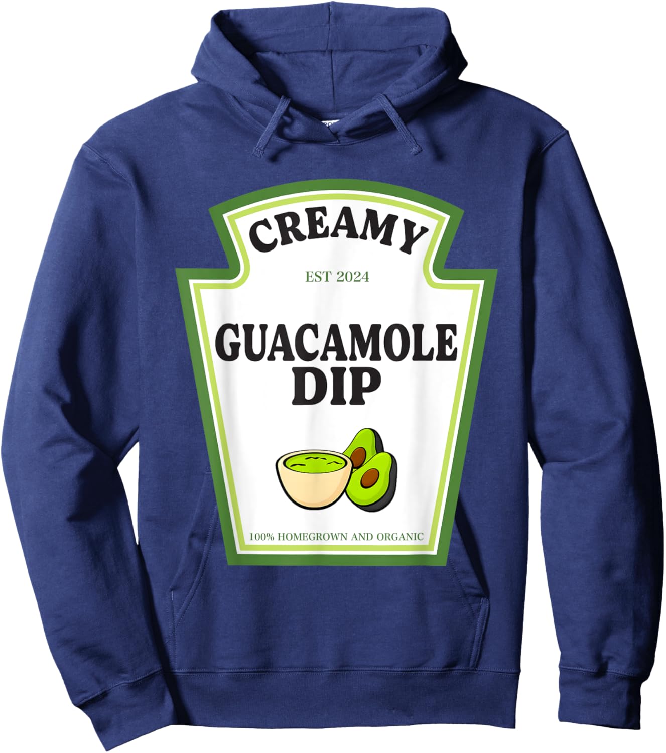 Creamy Guacamole Dip Condiment Costume Party Matching Hoodie - Hoodie | Navy