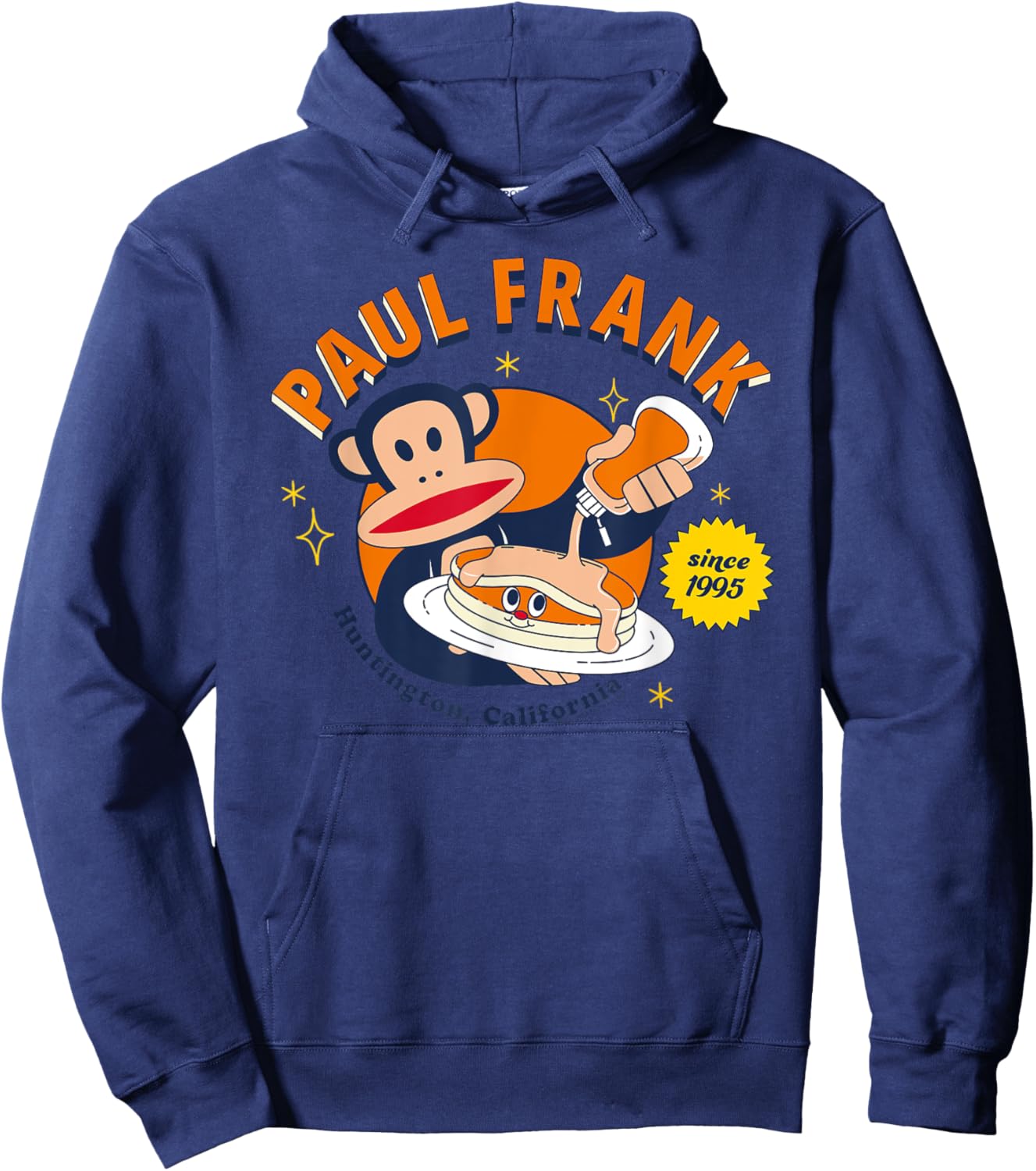 Paul Frank Julius The Monkey Pancakes Huntington California Hoodie - Hoodie | Navy