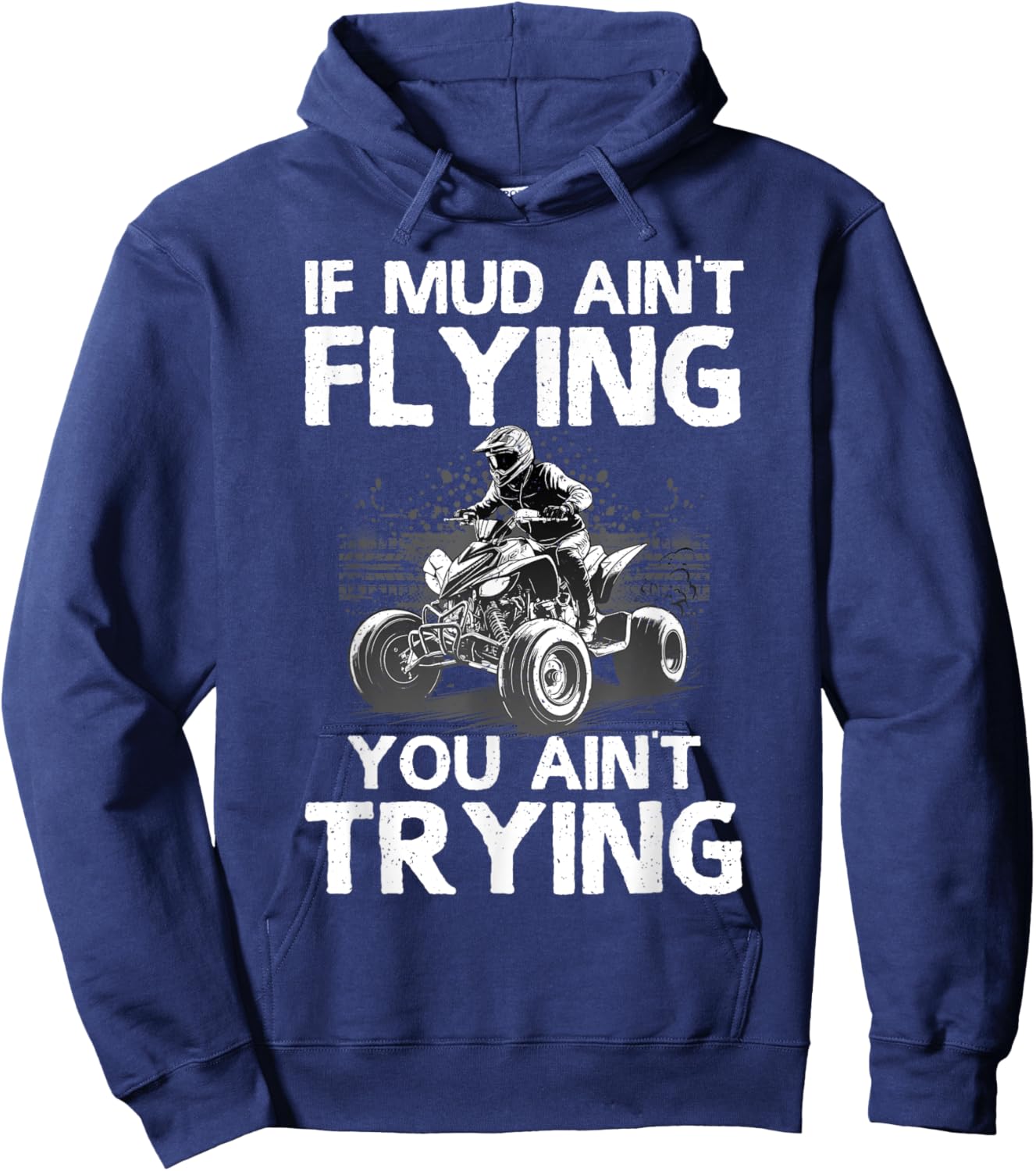 Funny ATV Art Women Off Road Mud Riding Quad Racing Hoodie - Hoodie | Navy