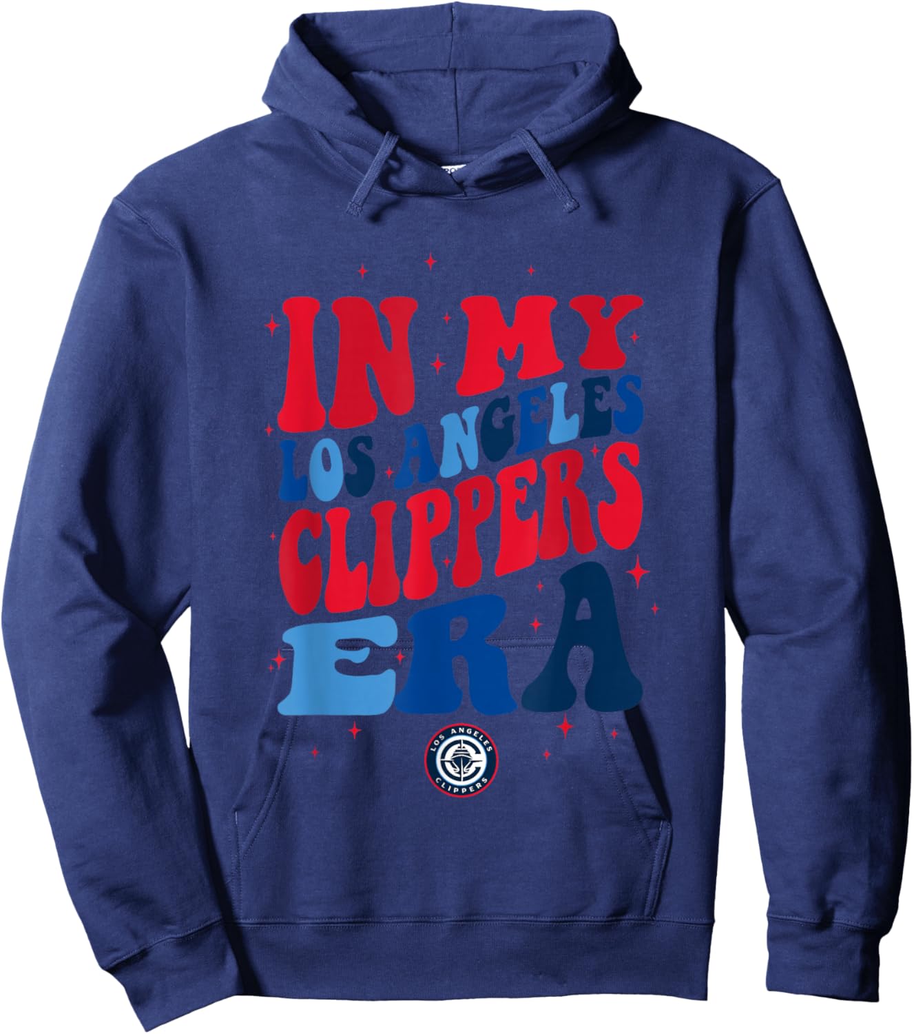 NBA In My Los Angeles Clippers Era Retro Wave Logo Hoodie - Hoodie | Navy