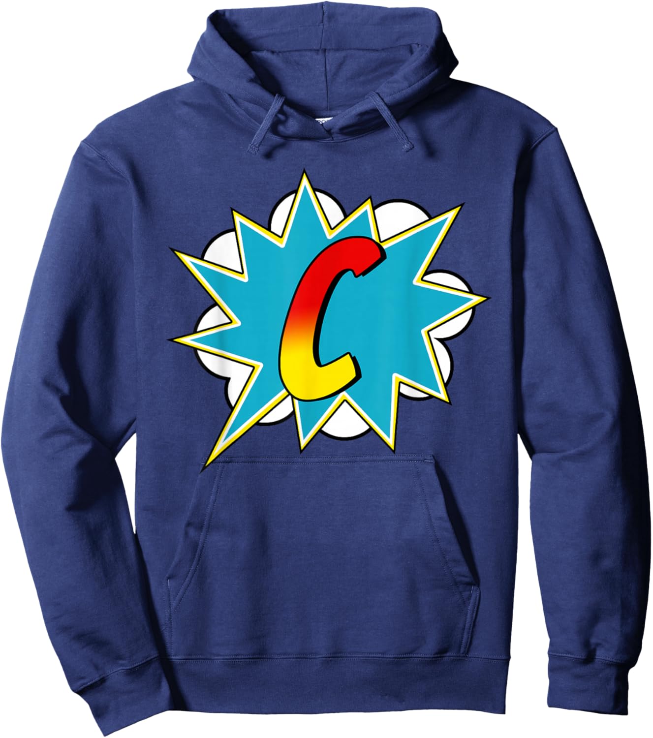 Letter C Superhero Name Comic Letter Retro Costume Hoodie - Hoodie | Navy