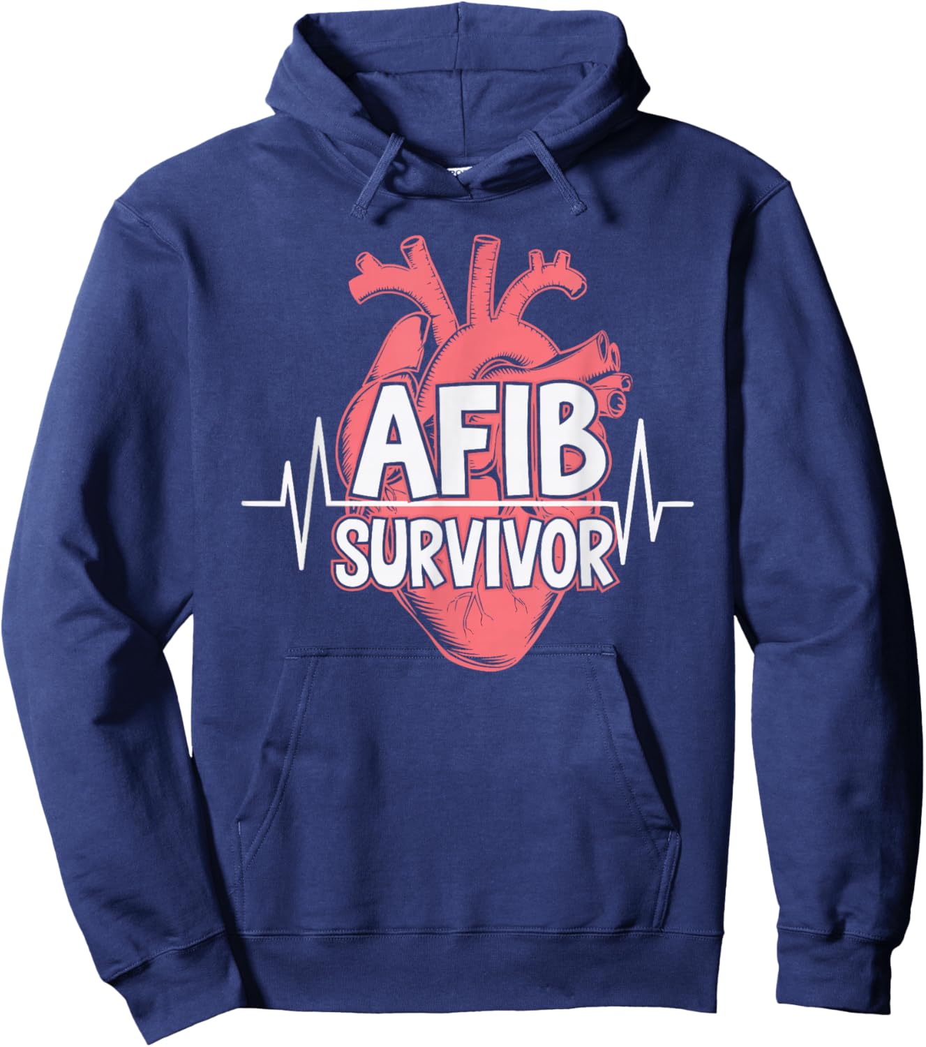 Atrial Fibrillation Medical Heart Disease Arrhythmia Hoodie - Hoodie | Navy