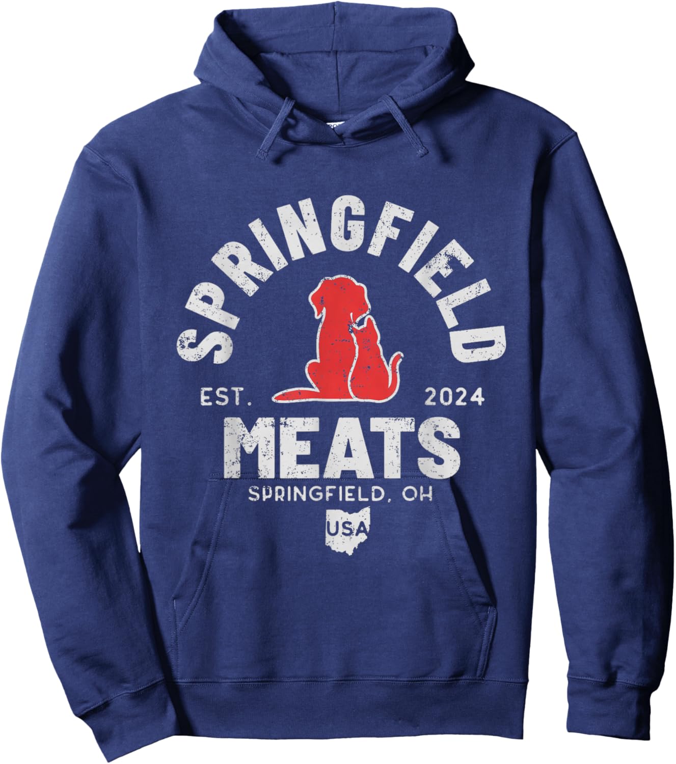They're Eating The Dogs Springfield Ohio Election Hoodie - Hoodie | Navy