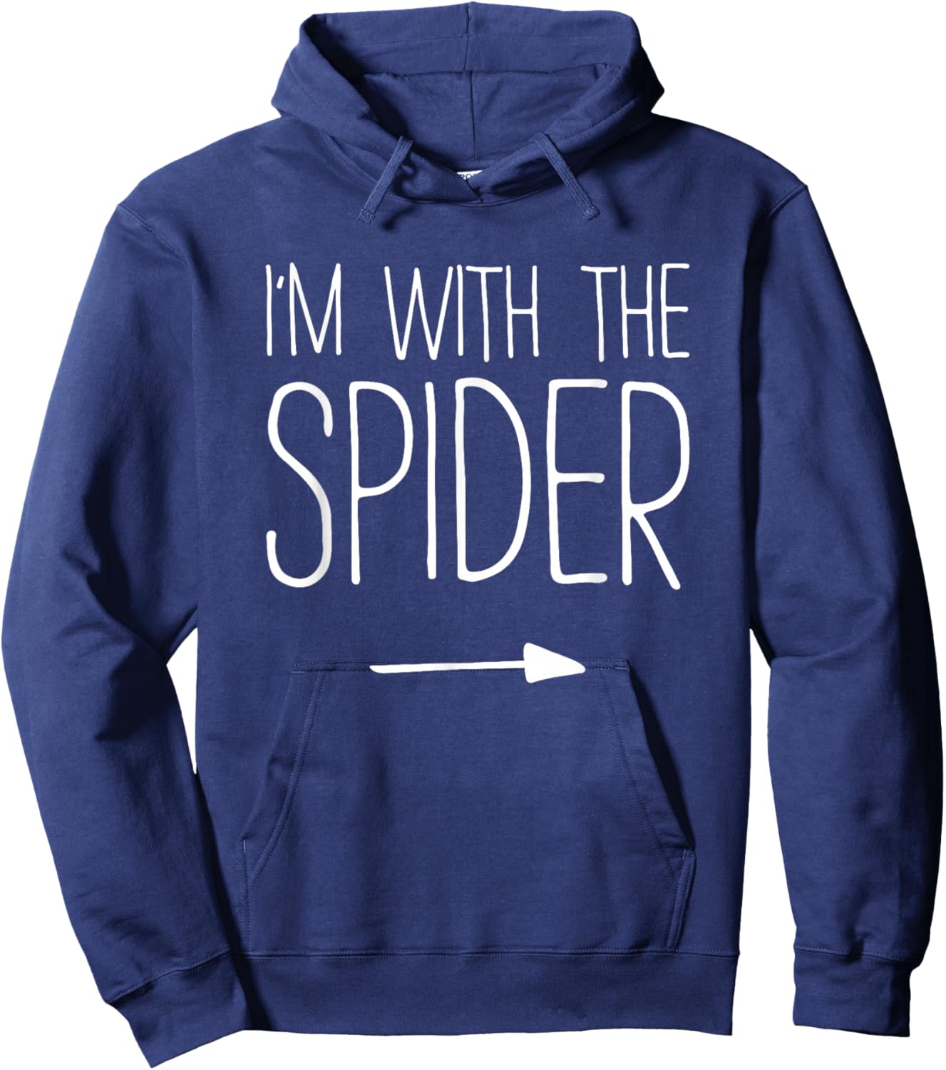 I'm With The Spider Shirt Adult Kids Men Women Costume Hoodie - Hoodie | Navy