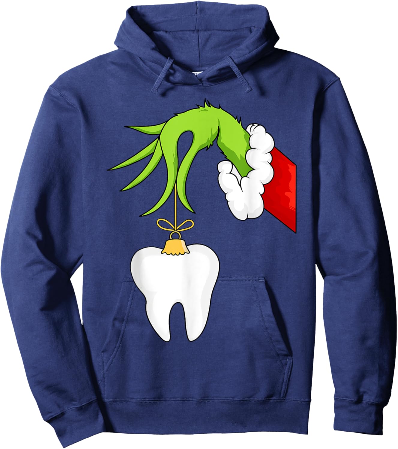 Christmas Tooth Dentist Dental Assistant Teeth Xmas Pajamas Hoodie - Hoodie | Navy