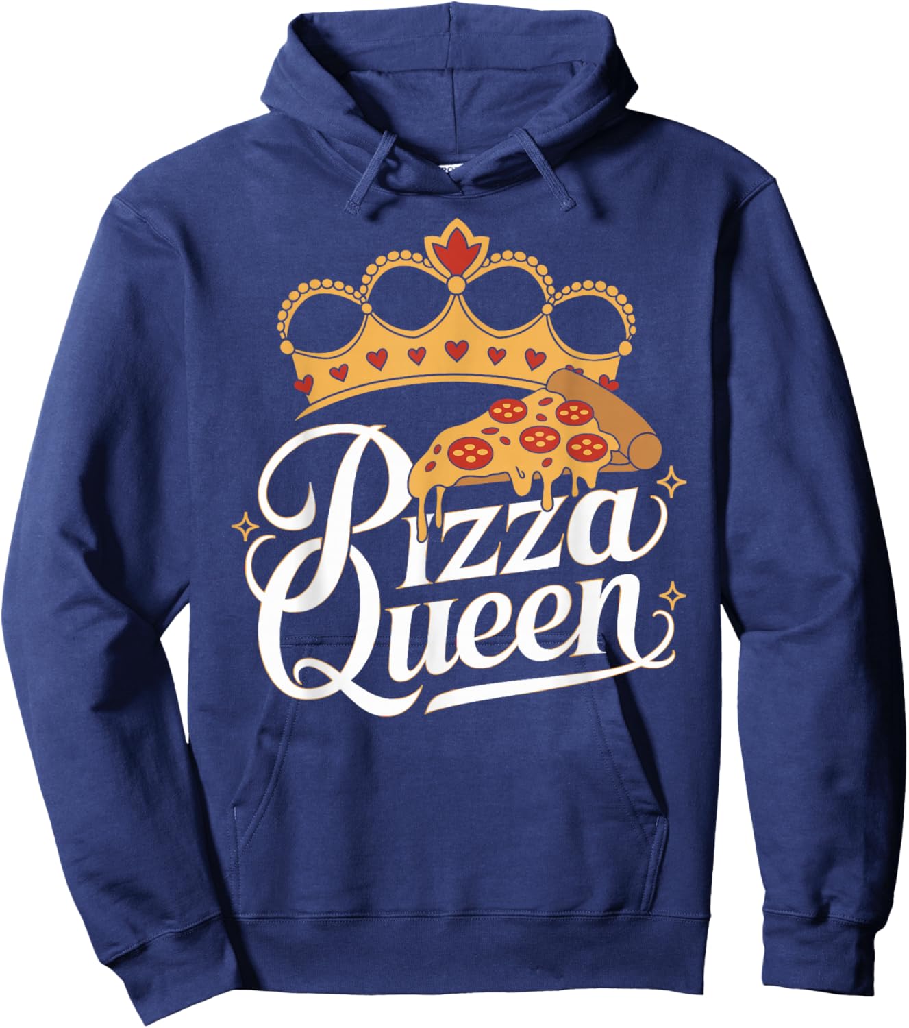 Pizza Queen Girl Loves Pizza Funny Pizza Maker Baker Hoodie - Hoodie | Navy