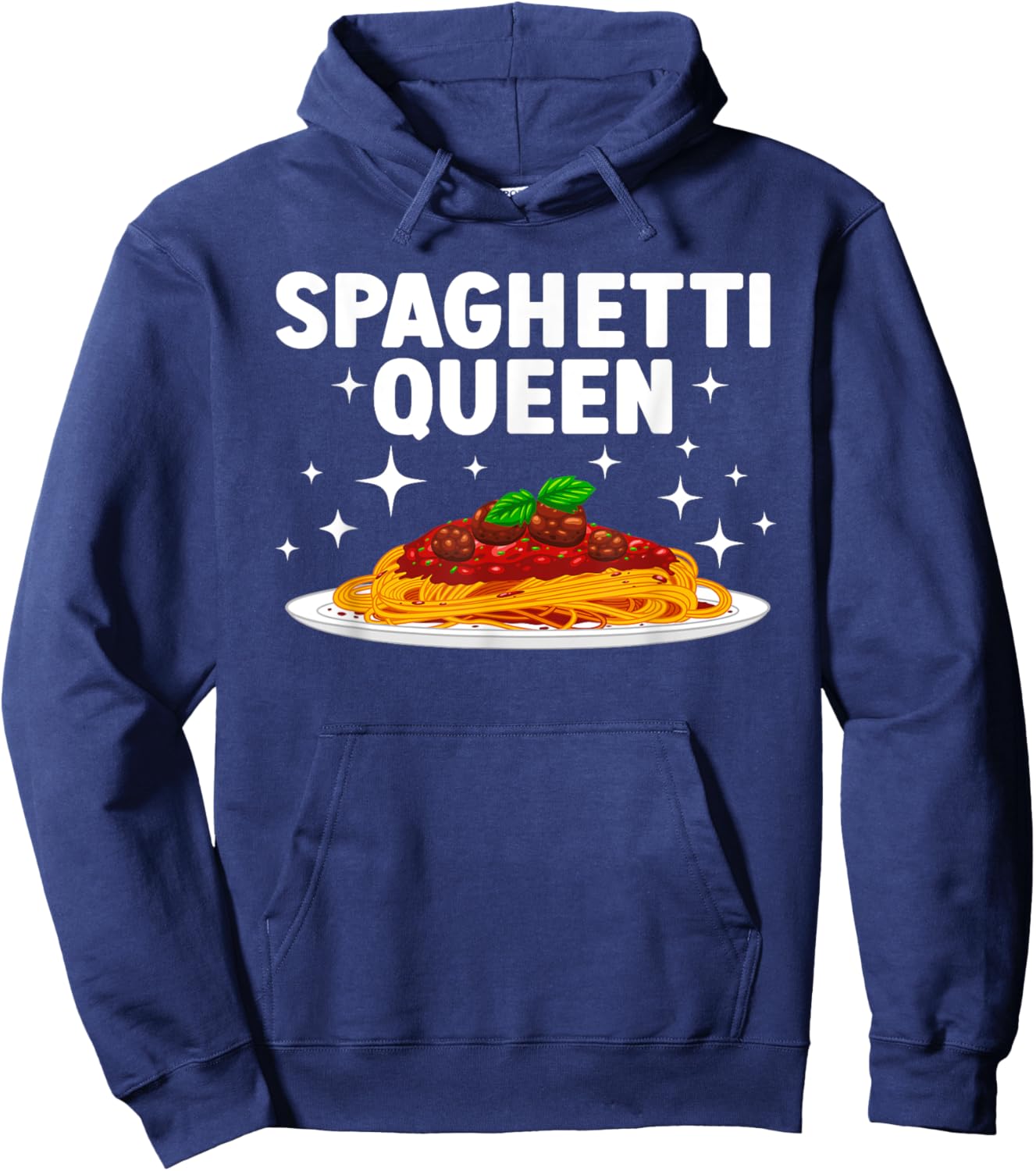 Cool Spaghetti Art Girls Italian Food Pasta Lover Hoodie - Hoodie | Navy