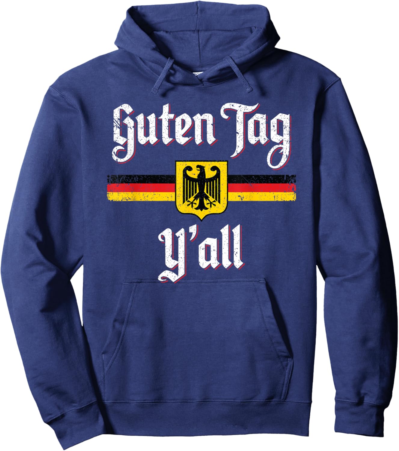Oktoberfest German Flag Prost Guten Tag Y'all Hoodie - Hoodie | Navy