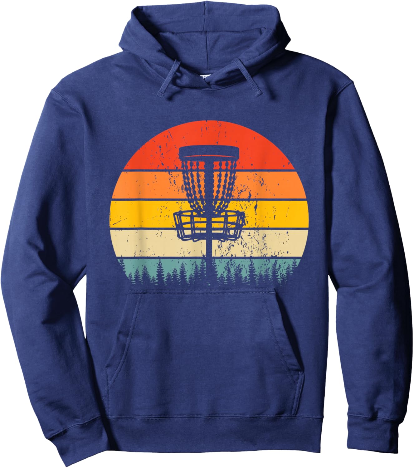 Disc Golf Vintage Retro Frisbee Hoodie - Hoodie | Navy