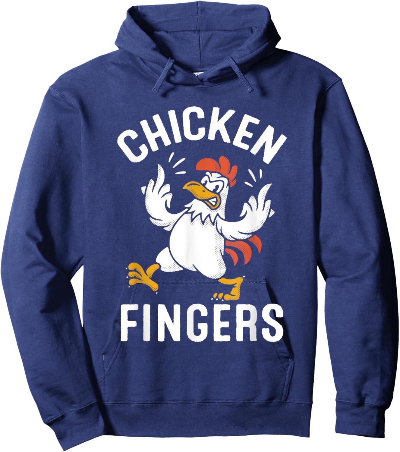 Chicken Fingers Funny Middle Finger Animal Hoodie - Hoodie | Navy