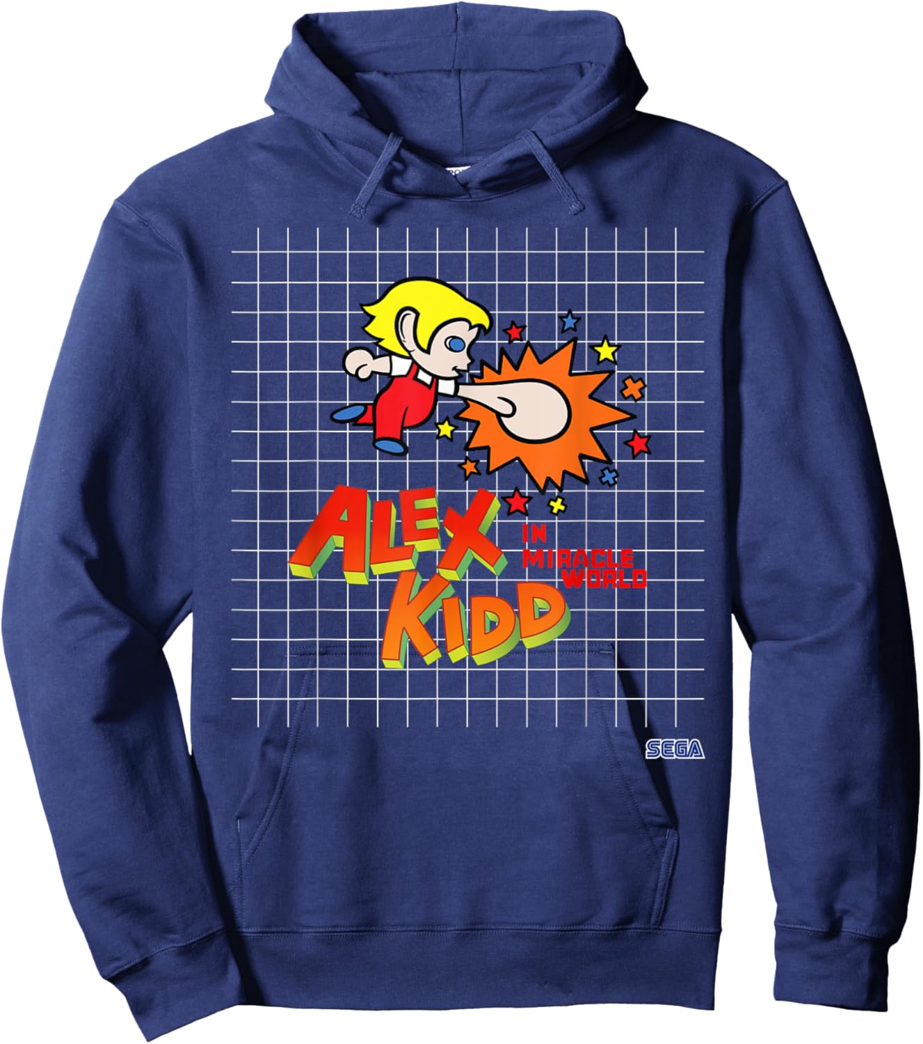 Alex Kidd key art SEGA Master System video game Hoodie - Hoodie | Navy