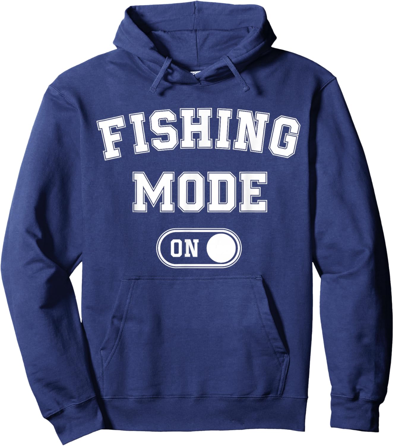 Fishing Mode On Funny Fisher Gift Fisherman Dad Angling Hoodie - Hoodie | Navy