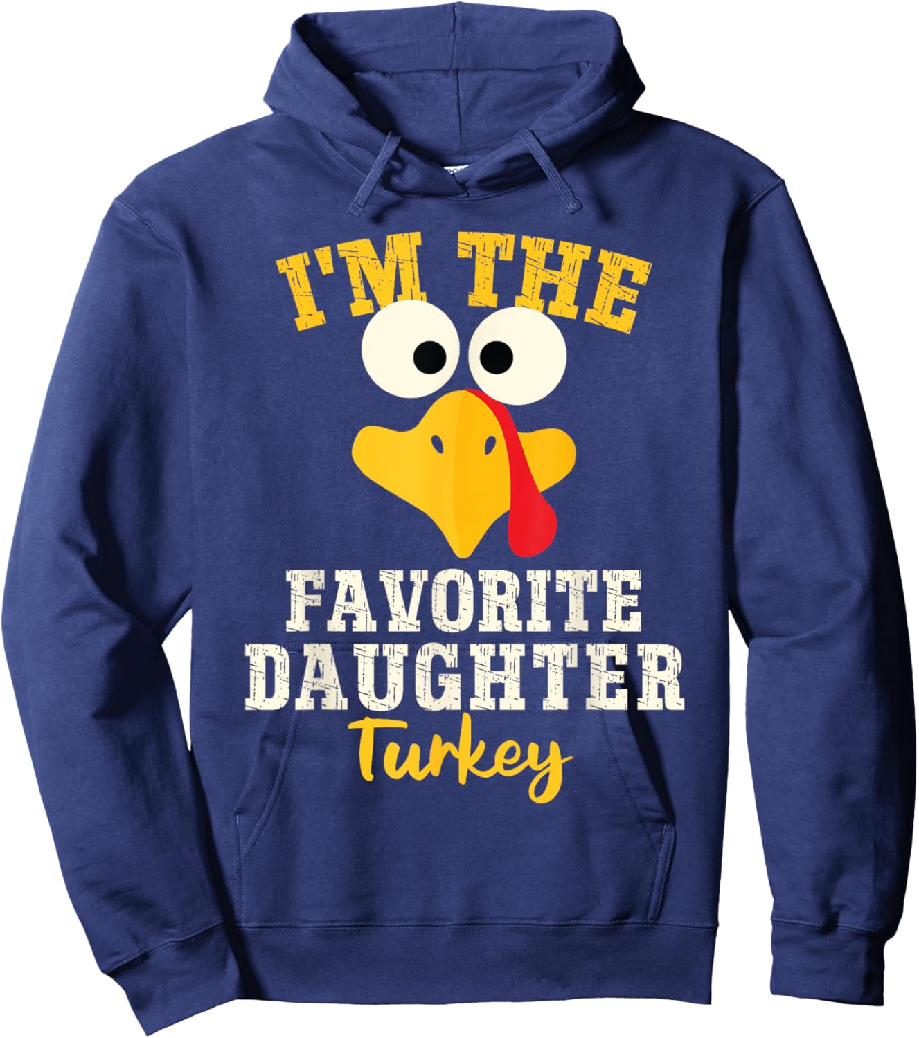 Favorite Daughter Turkey Family Matching Thanksgiving Group Hoodie - Hoodie | Navy