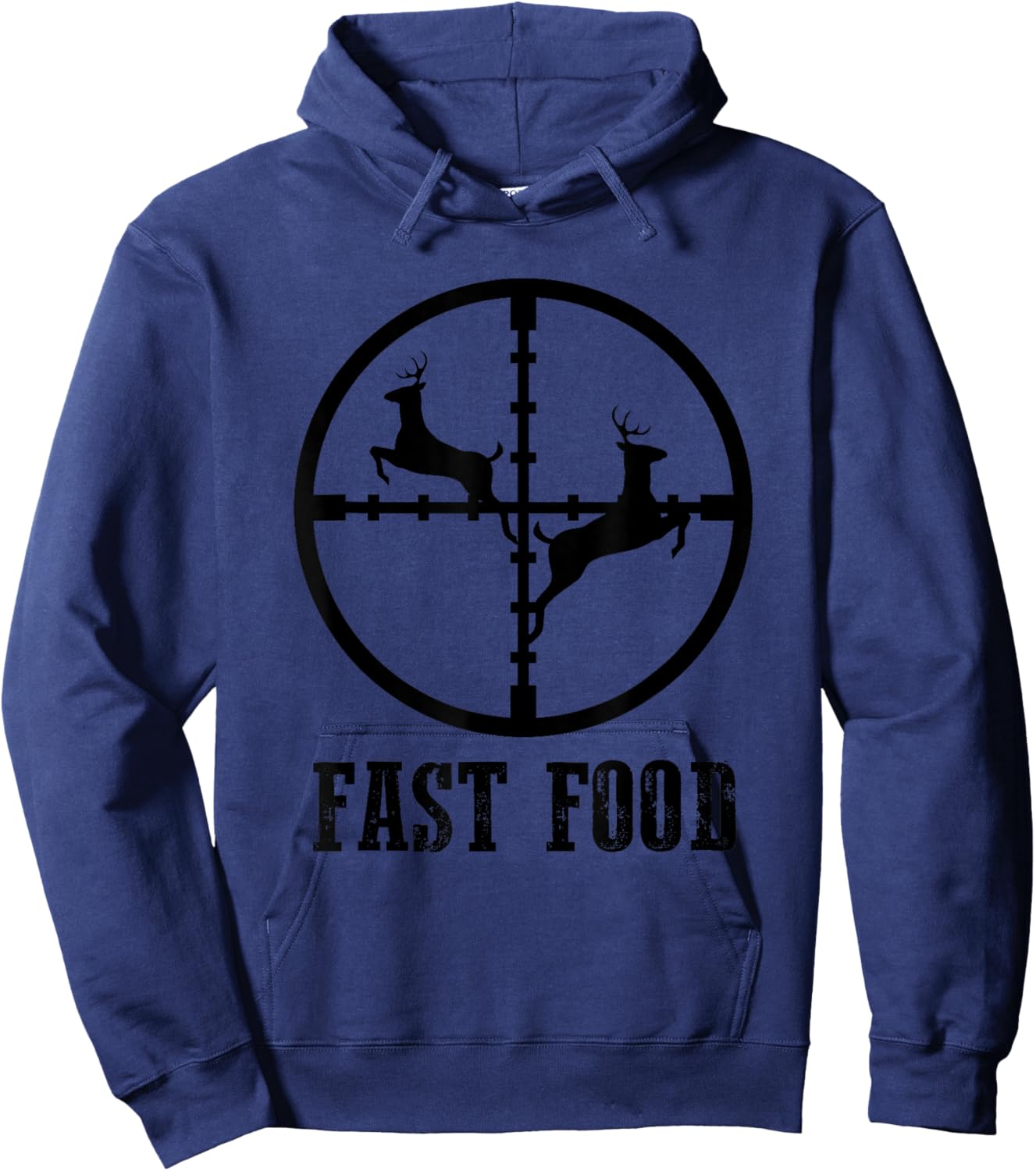Deer Hunting Funny Hunter Fast Food Camouflage Hoodie - Hoodie | Navy