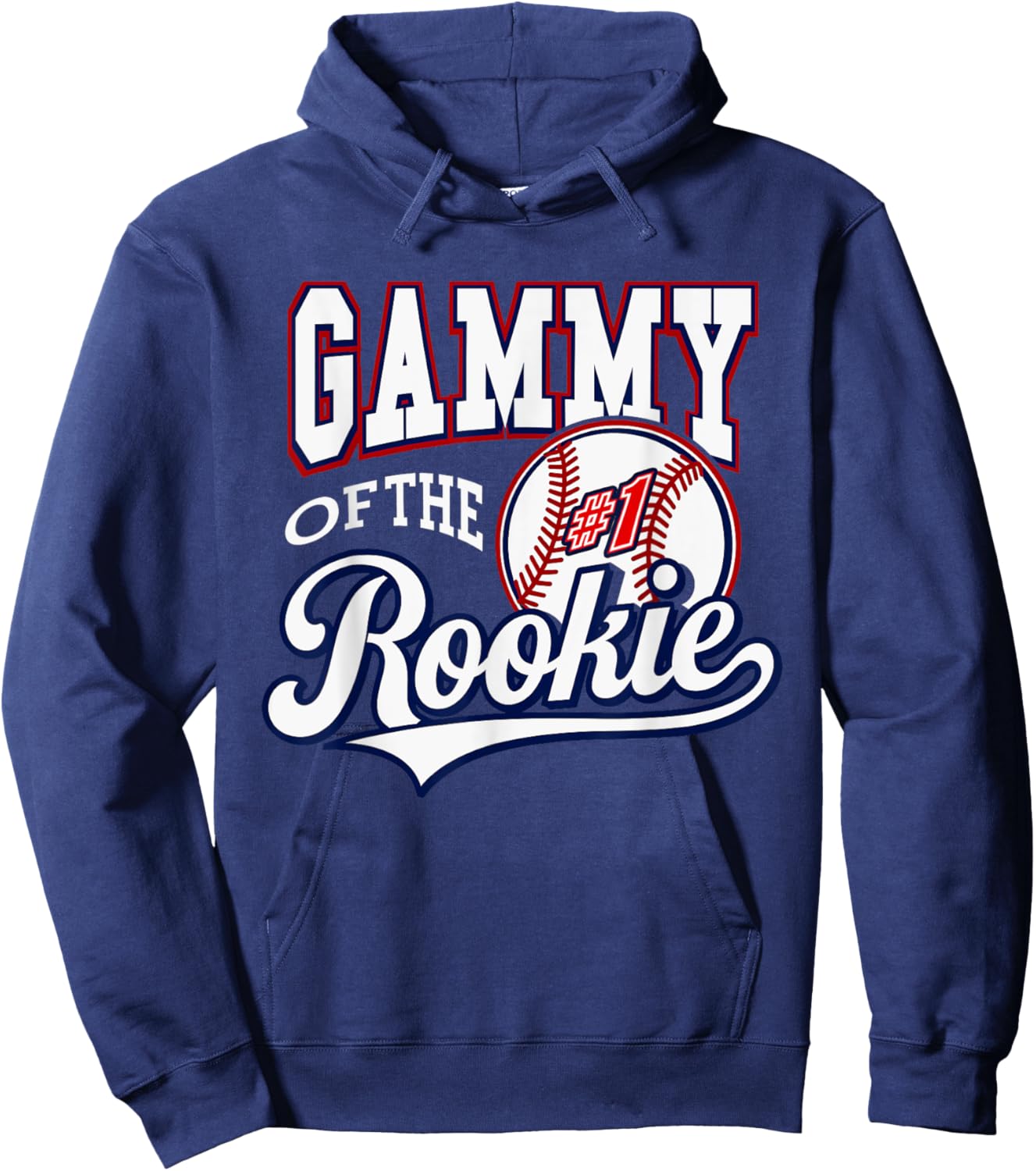 Retro Grandma Gammy Of The Number 1 Rookie Baseball Hoodie - Hoodie | Navy