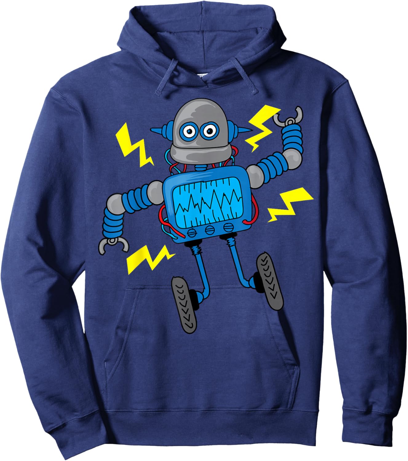Cool Robot Art for Boys Girls Kids Robotics Engineer Robot Hoodie - Hoodie | Navy