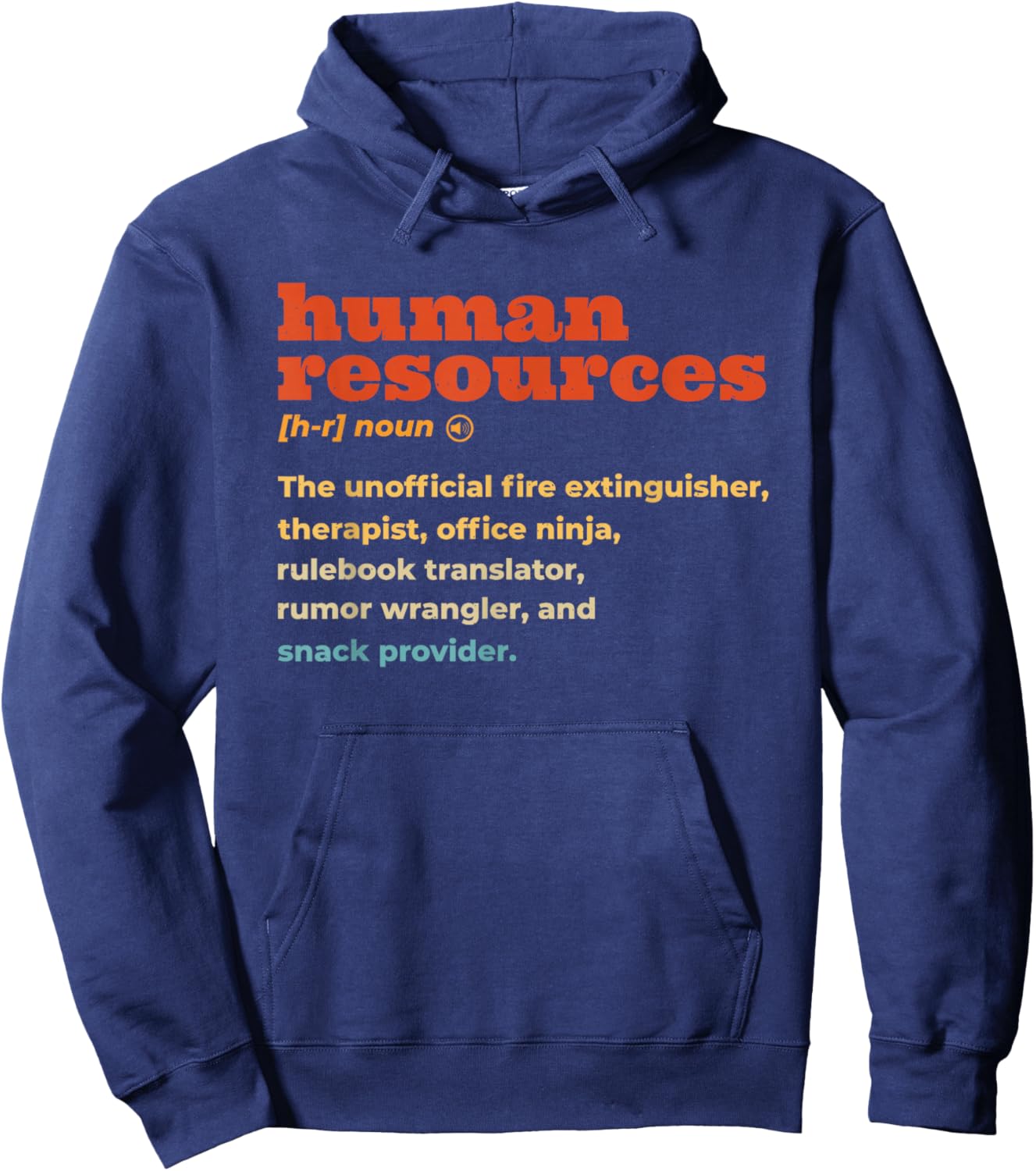 HR Human Resources Hoodie - Hoodie | Navy