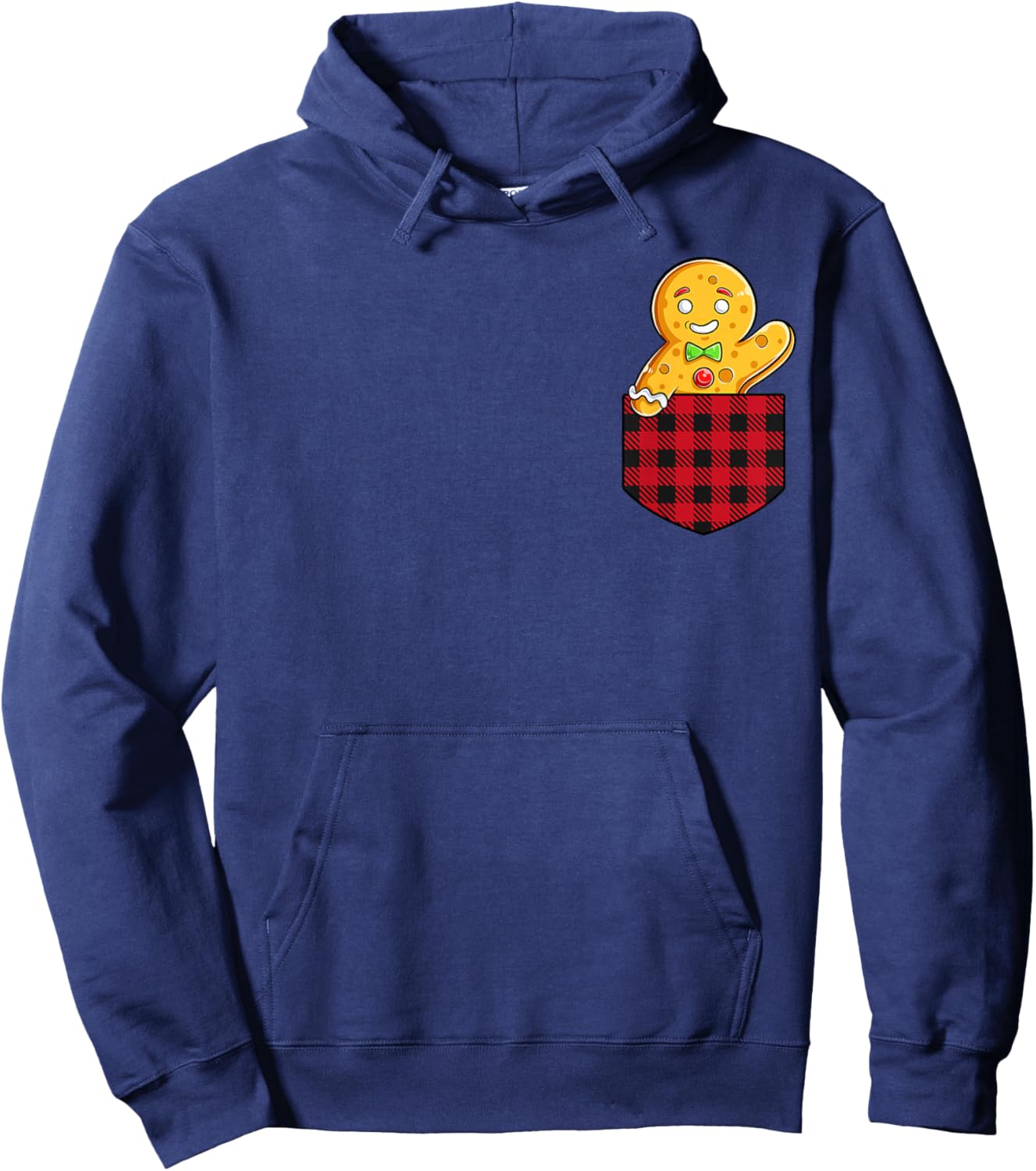 Gingerbread Man In Pocket Funny Christmas Cookie Boys Girls Hoodie - Hoodie | Navy
