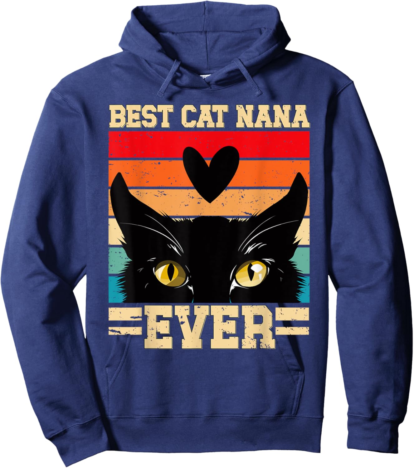 Best Cat Nana Ever Cat Lover Nana Cat Nana Grandma Women Hoodie - Hoodie | Navy