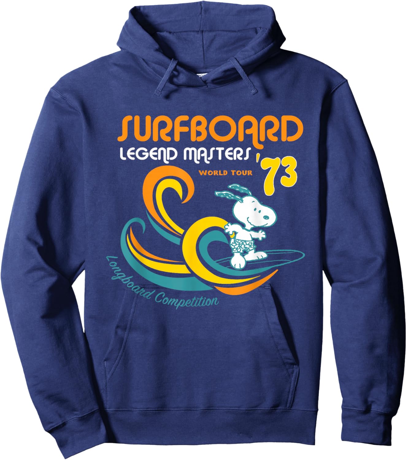 Peanuts Snoopy Surfboard World Tour 73 Hoodie - Hoodie | Navy