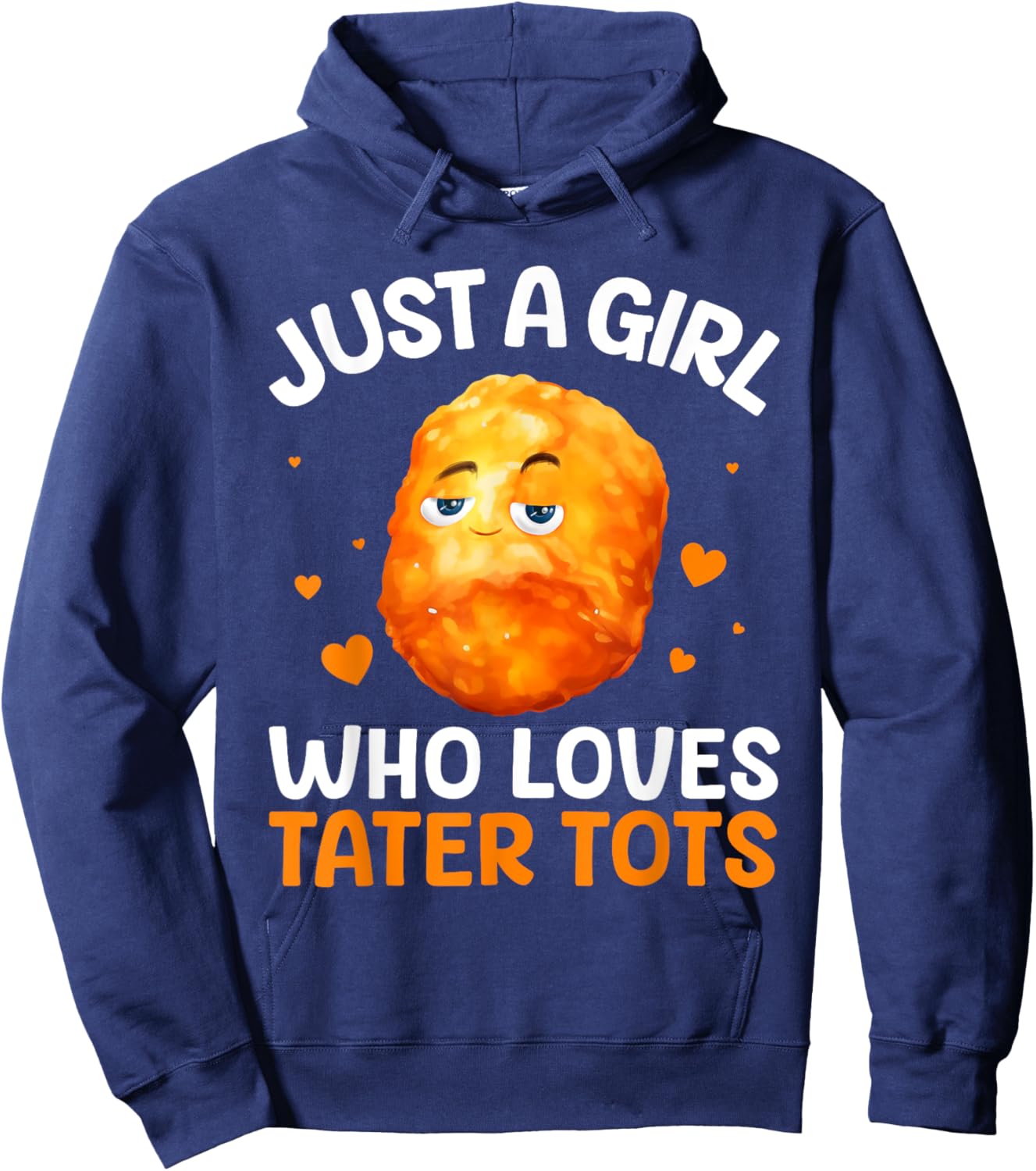 Tater Tot Design Girls Kids Potato Tater Tot Lover Hoodie - Hoodie | Navy