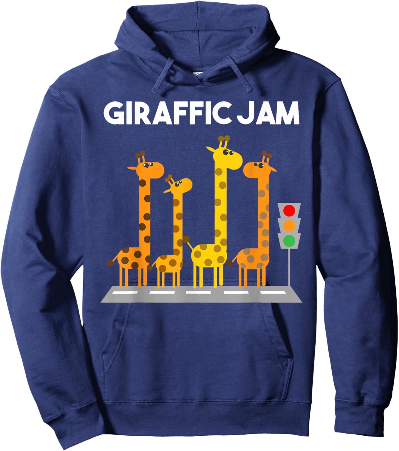 Cute Giraffe Design Women Adult Safari Giraffe Lover Hoodie - Hoodie | Navy
