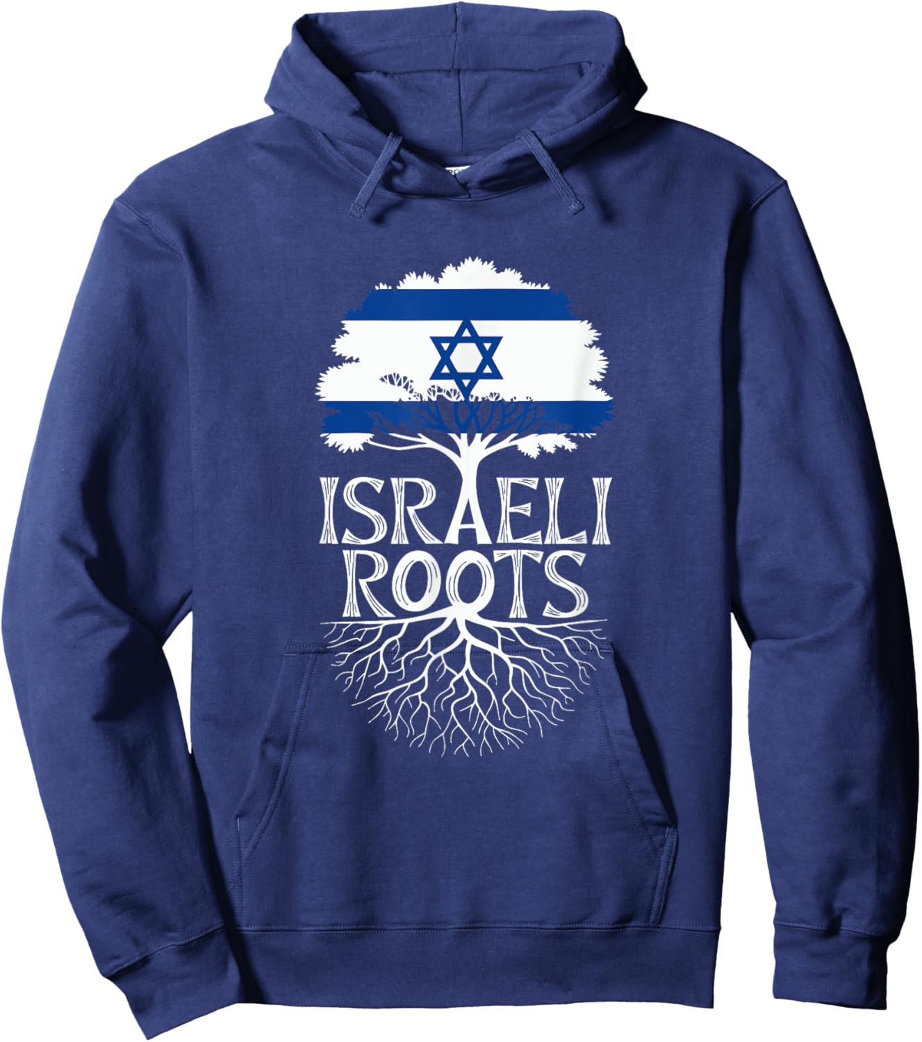 Israeli Roots - Israel Flag Colors Family Tree Souvenir Hoodie - Hoodie | Navy
